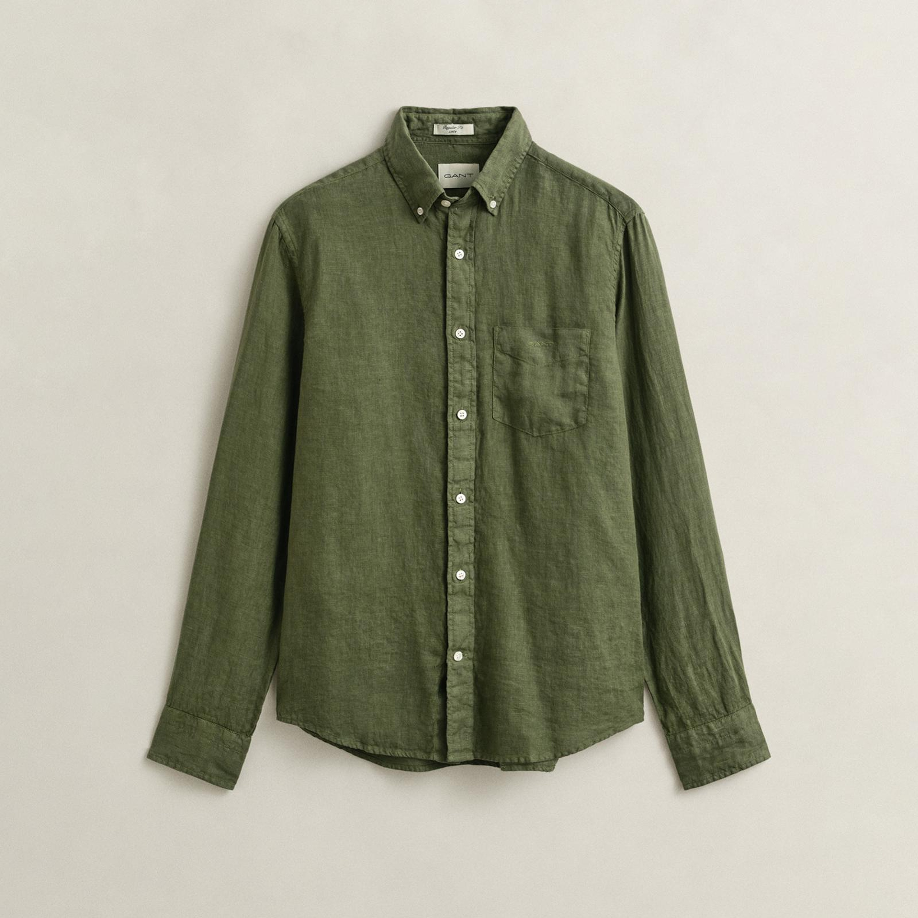 GANT Erkek Yeşil Regular Fit Gömlek