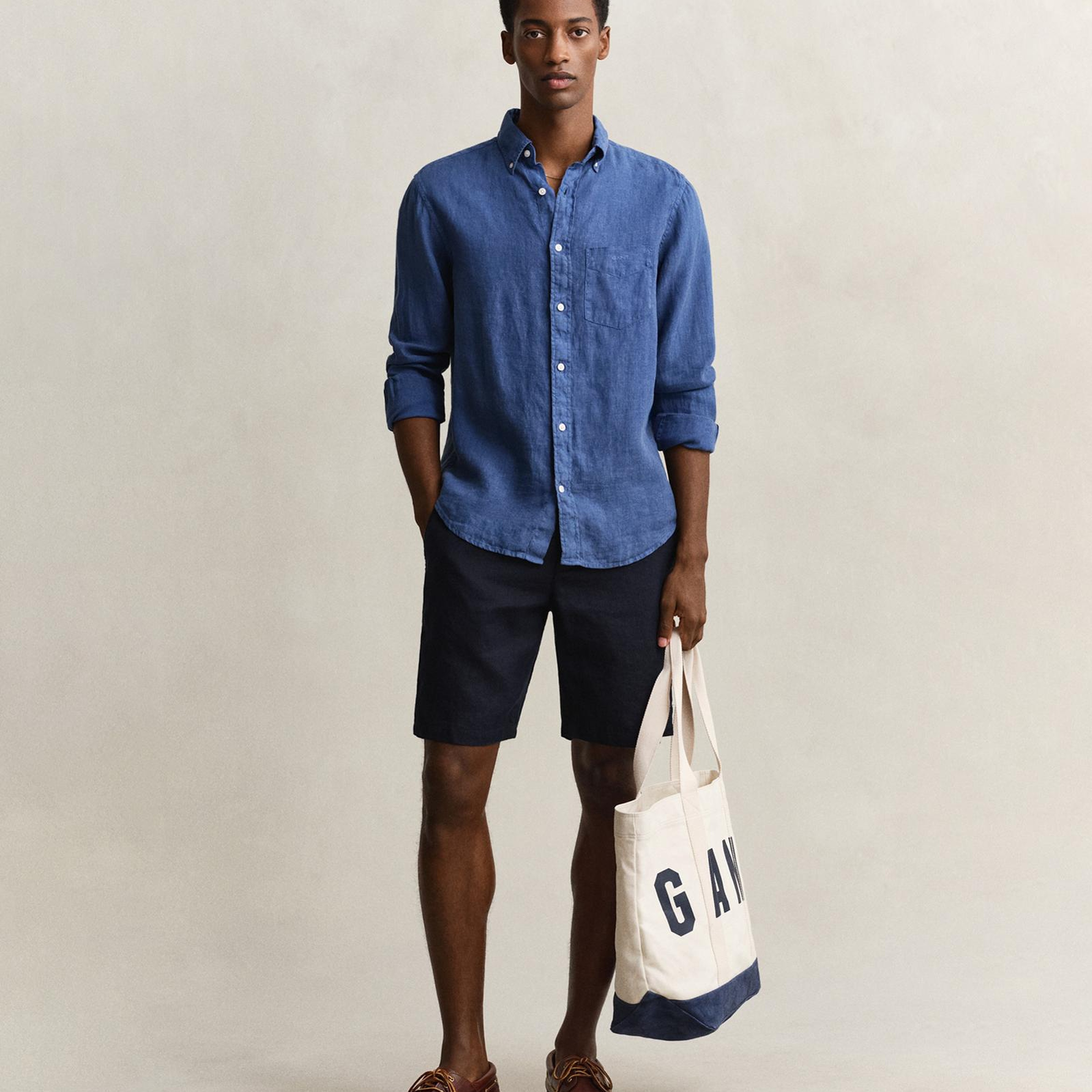 GANT Erkek Mavi Regular Fit Gömlek