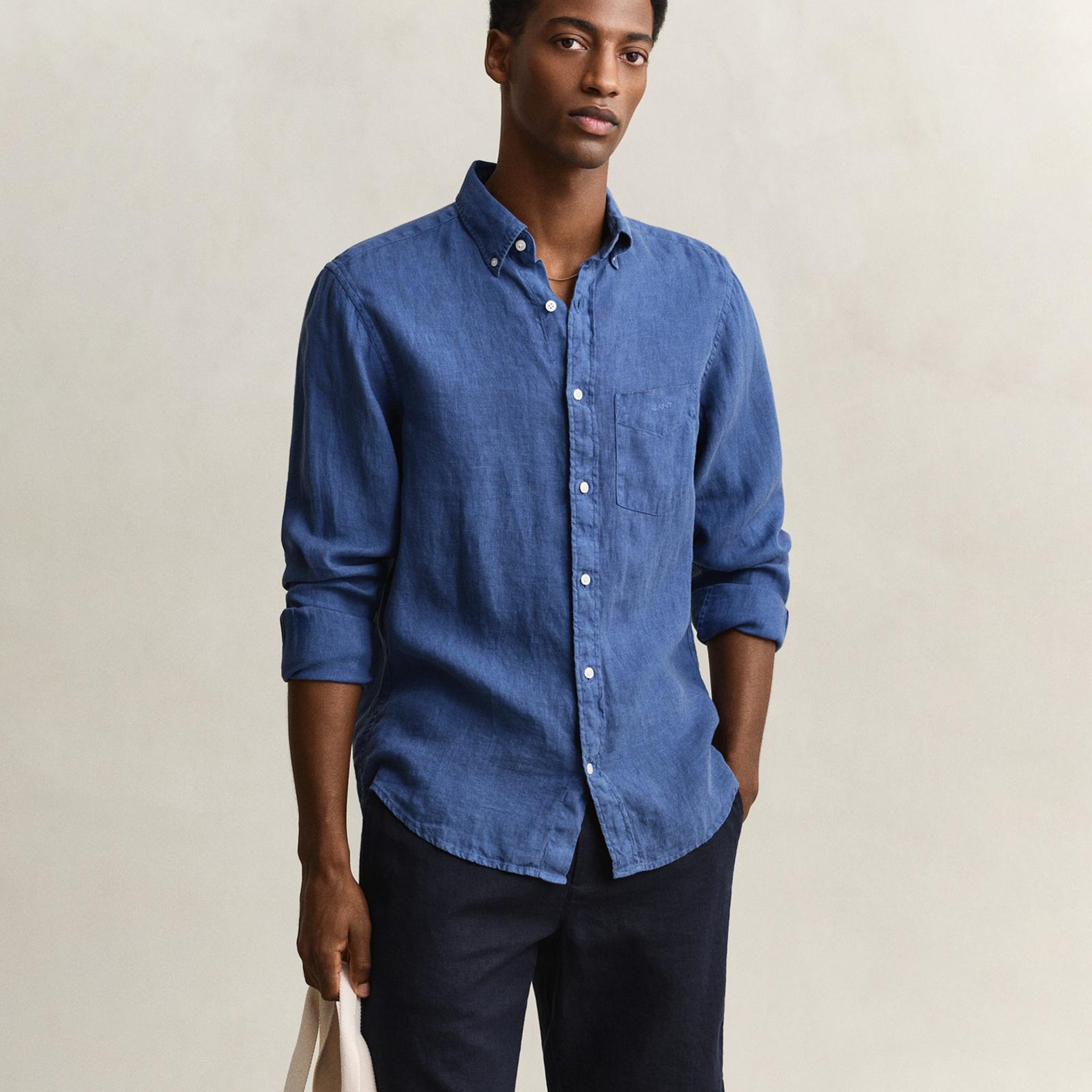 GANT Erkek Mavi Regular Fit Gömlek