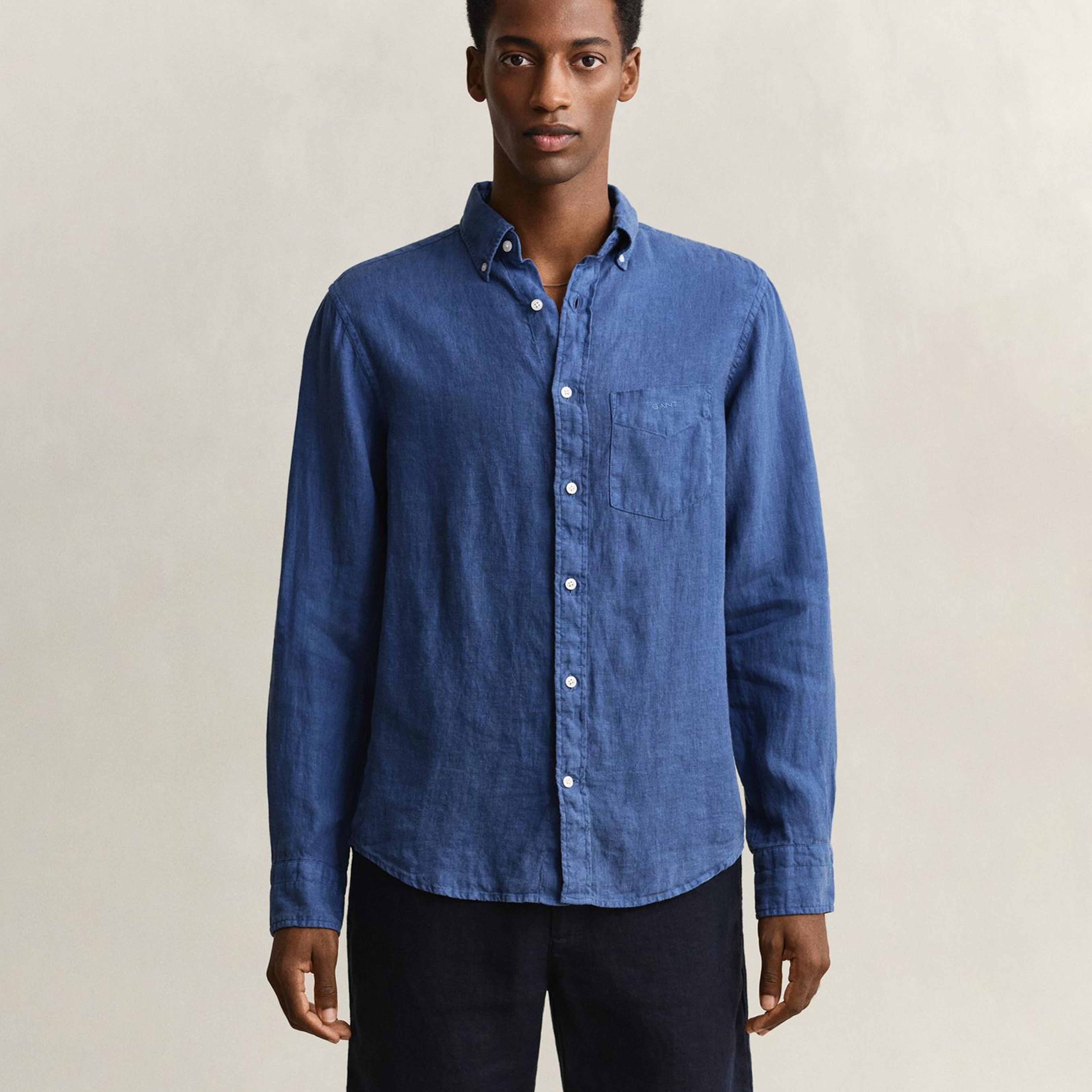 GANT Erkek Mavi Regular Fit Gömlek