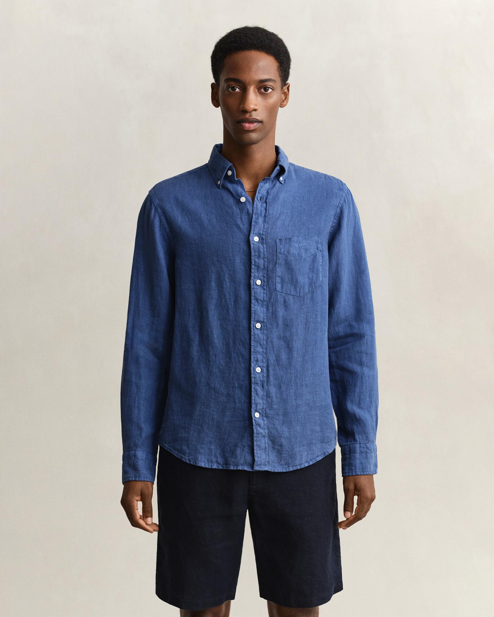 GANT Erkek Mavi Regular Fit Gömlek