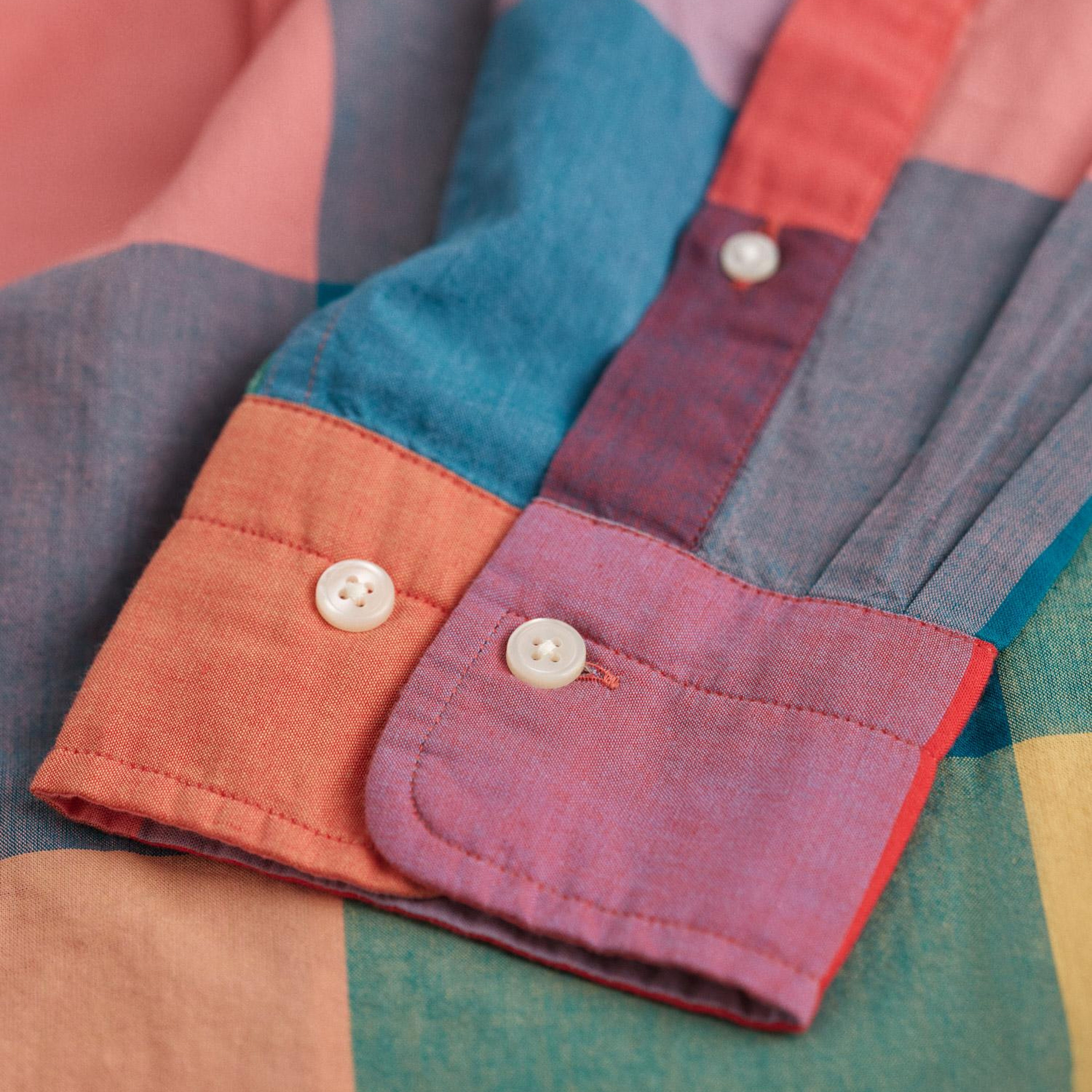 GANT Erkek Turuncu Regular Fit Düğmeli Yaka Kareli Gömlek