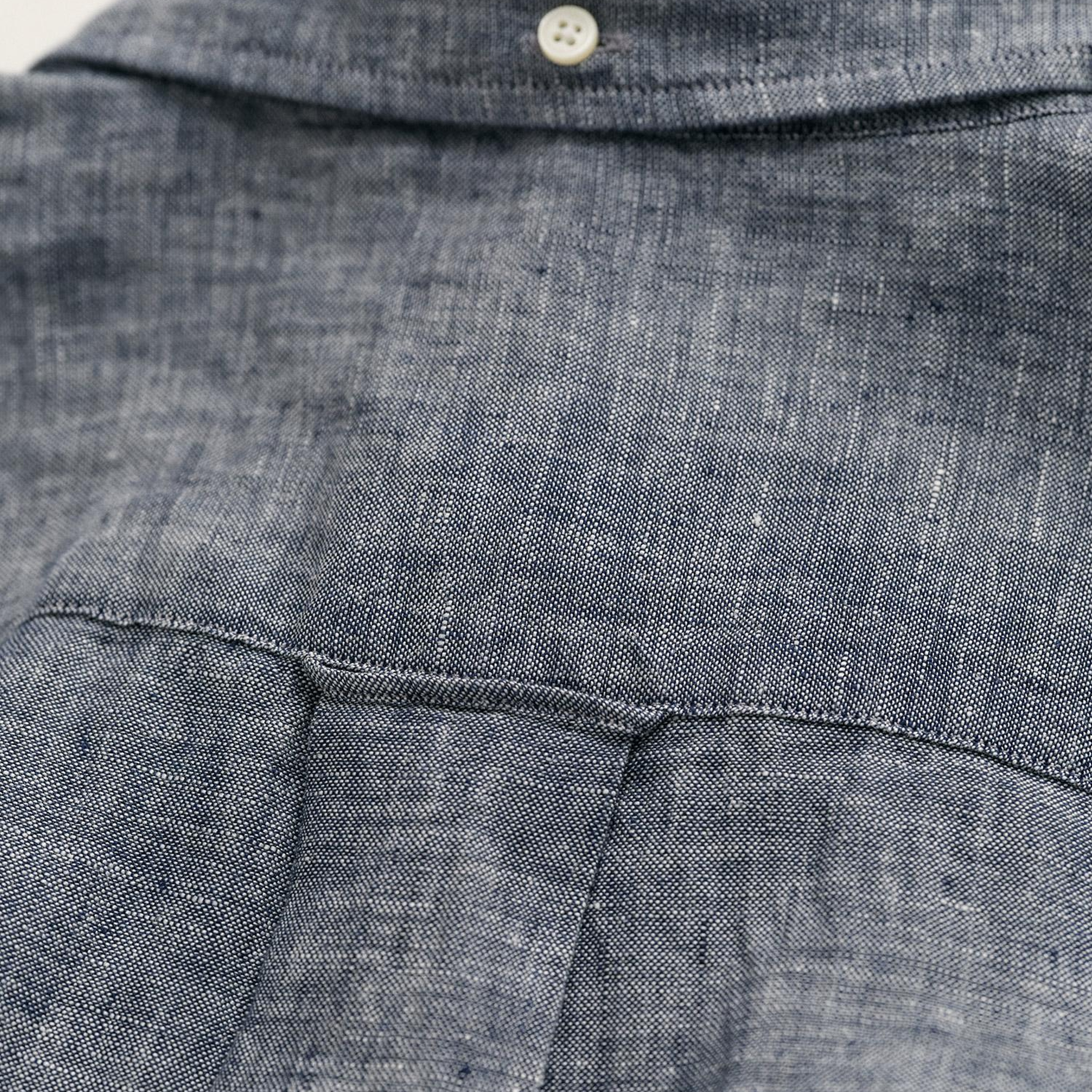 GANT Erkek Mavi Regular Fit Keten Gömlek