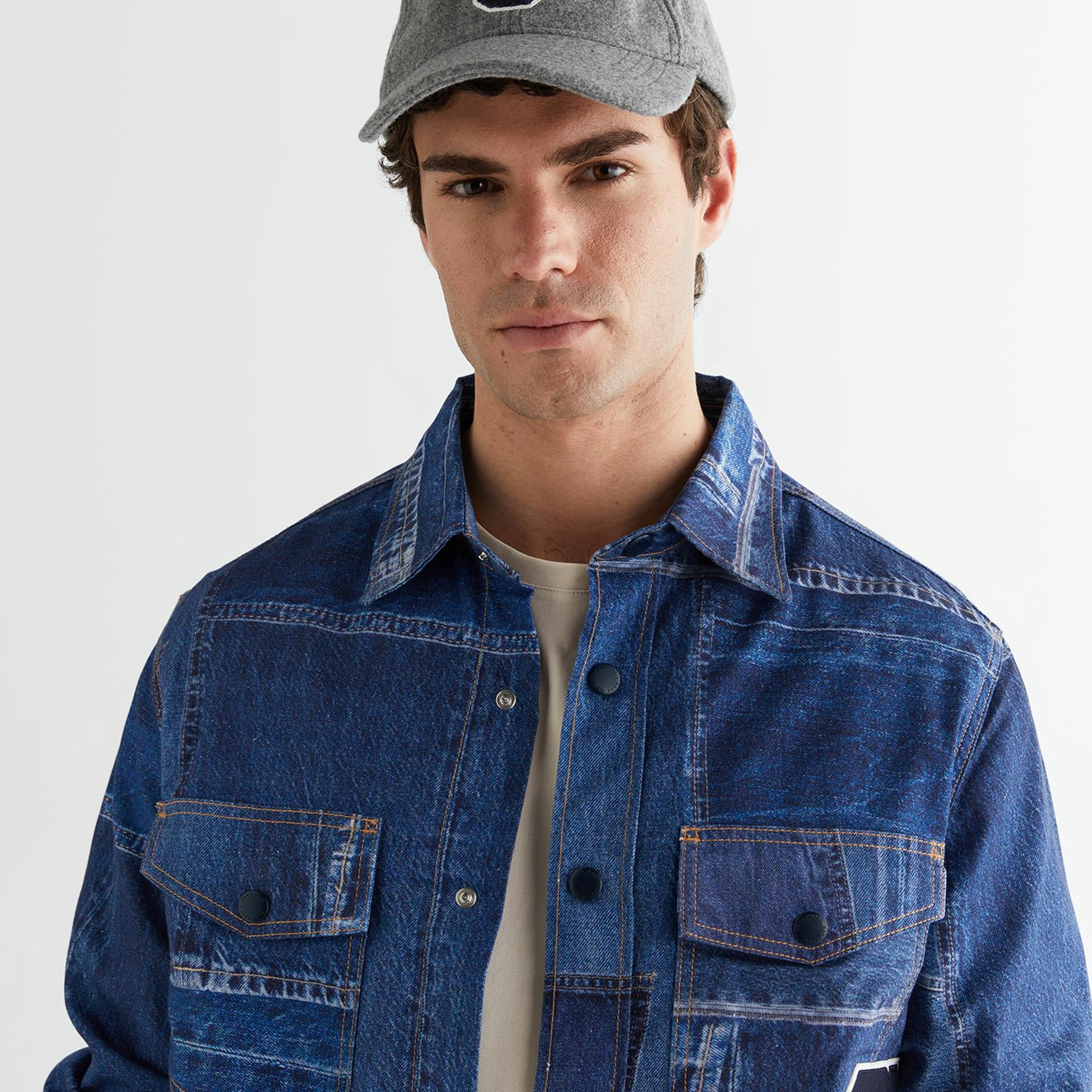 GANT Erkek Mavi Oversize Fit Gömlek Yaka Logolu Gömlek