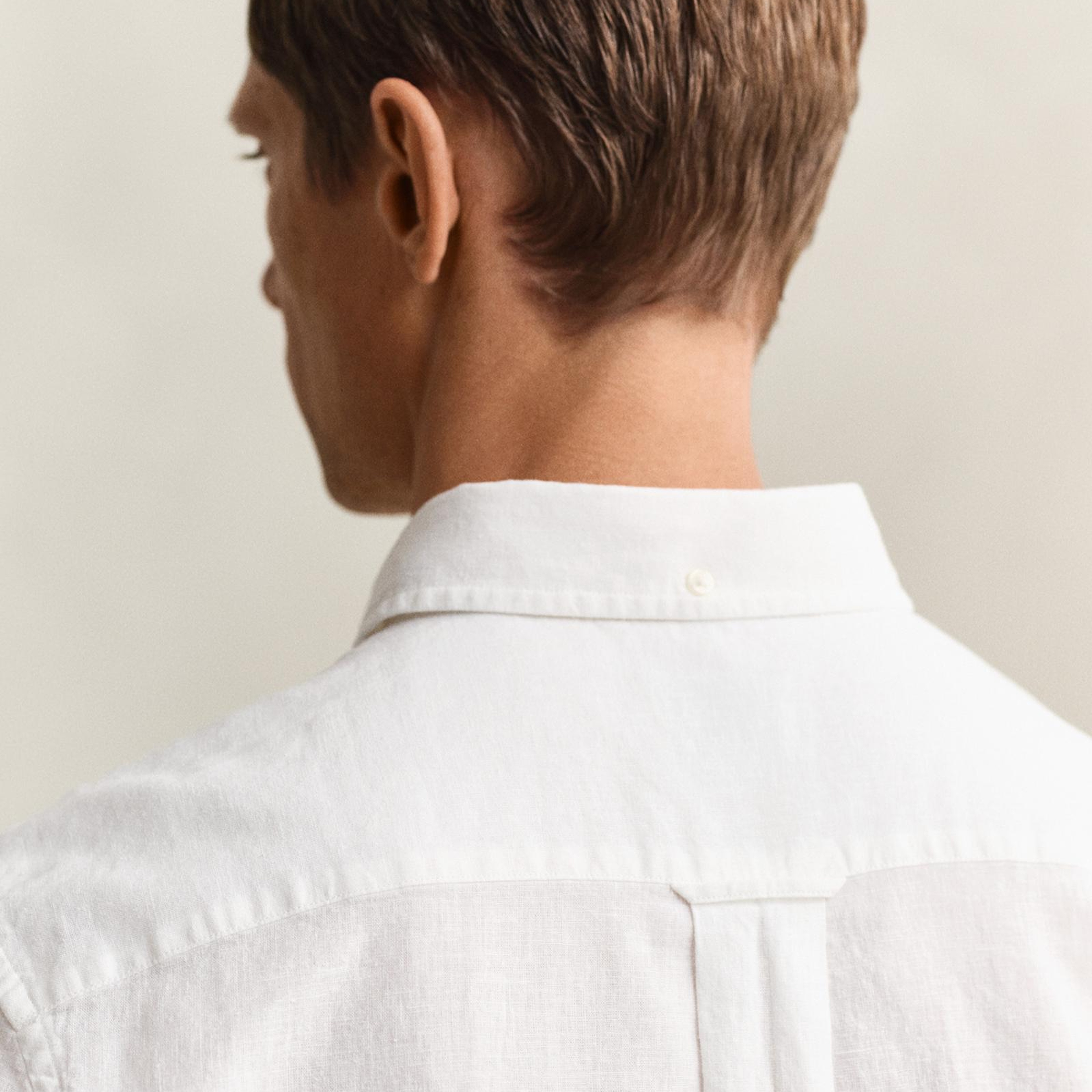 GANT Erkek Beyaz Regular Fit Logolu Gömlek