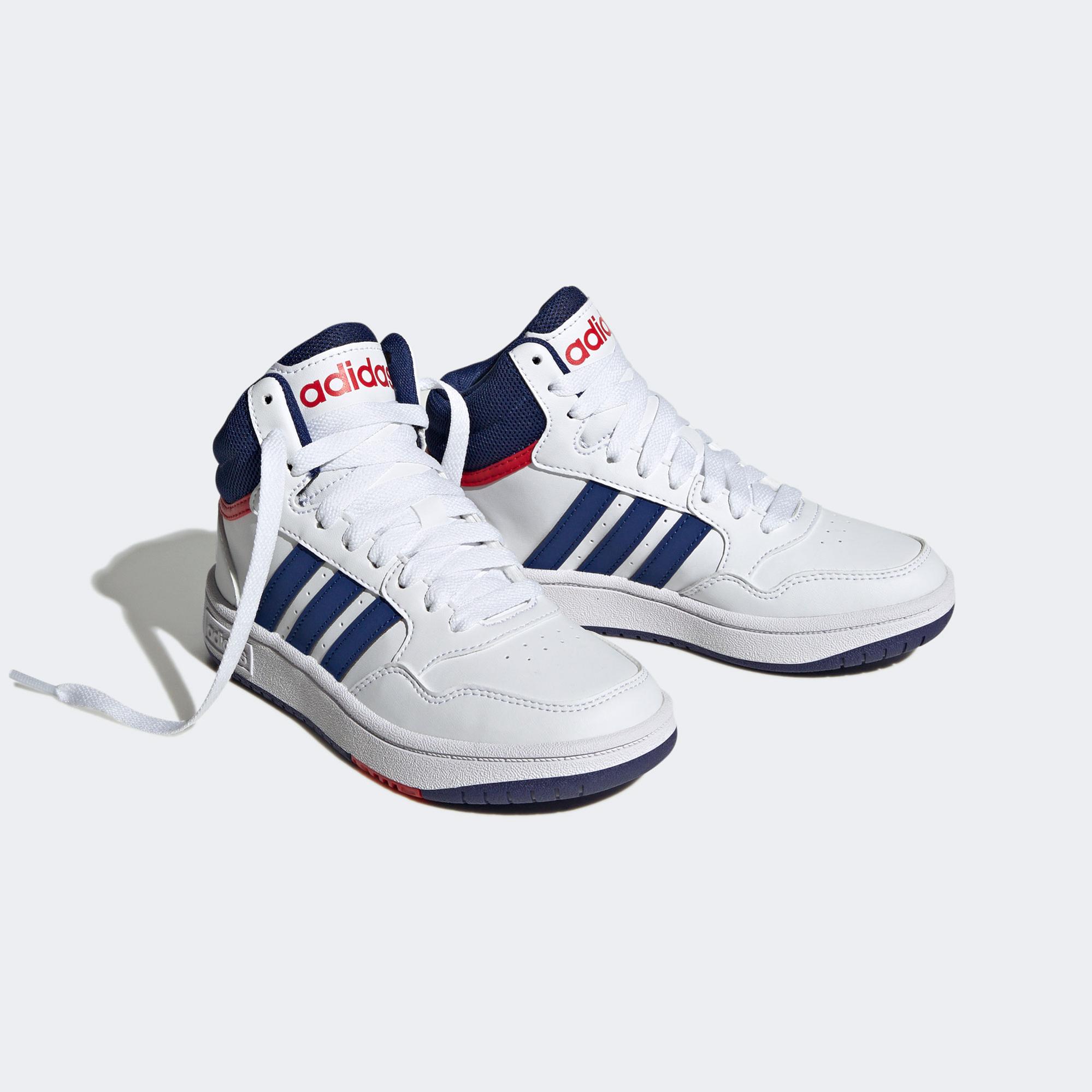 adidas Sportswear Hoops 3.0 Mid Çocuk Beyaz Spor Ayakkabı