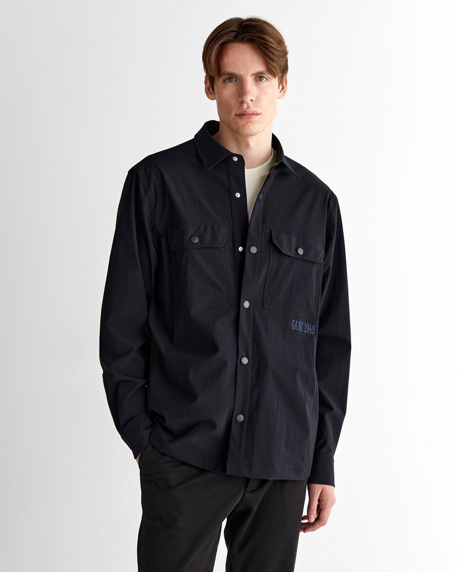 GANT Erkek Lacivert Relaxed Fit Klasik Yaka Gömlek