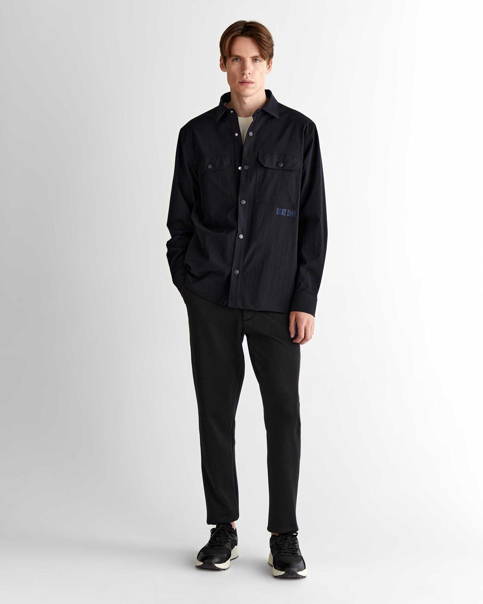 GANT Erkek Lacivert Relaxed Fit Klasik Yaka Gömlek