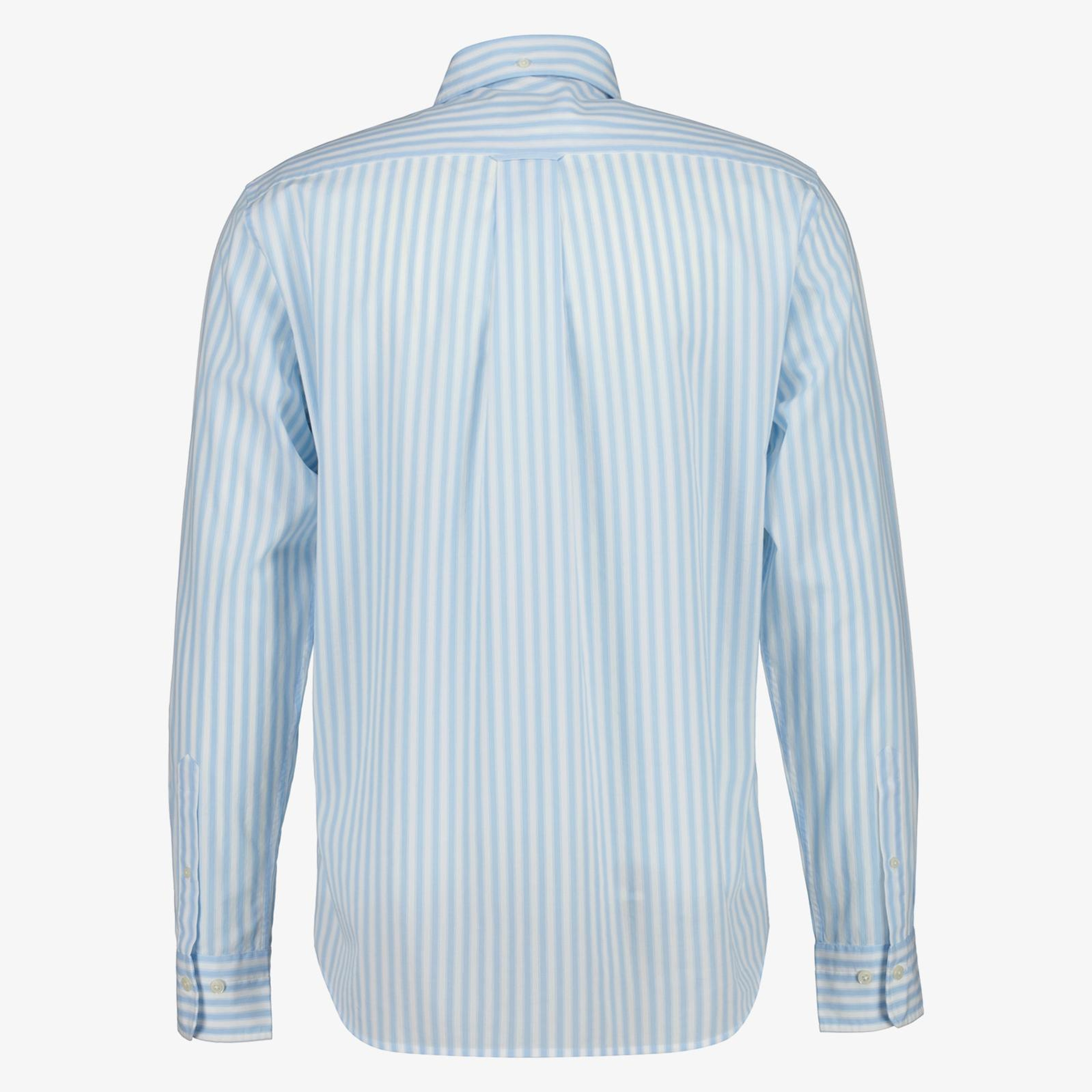 GANT Erkek Mavi Regular Fit Çizgili Logolu Gömlek