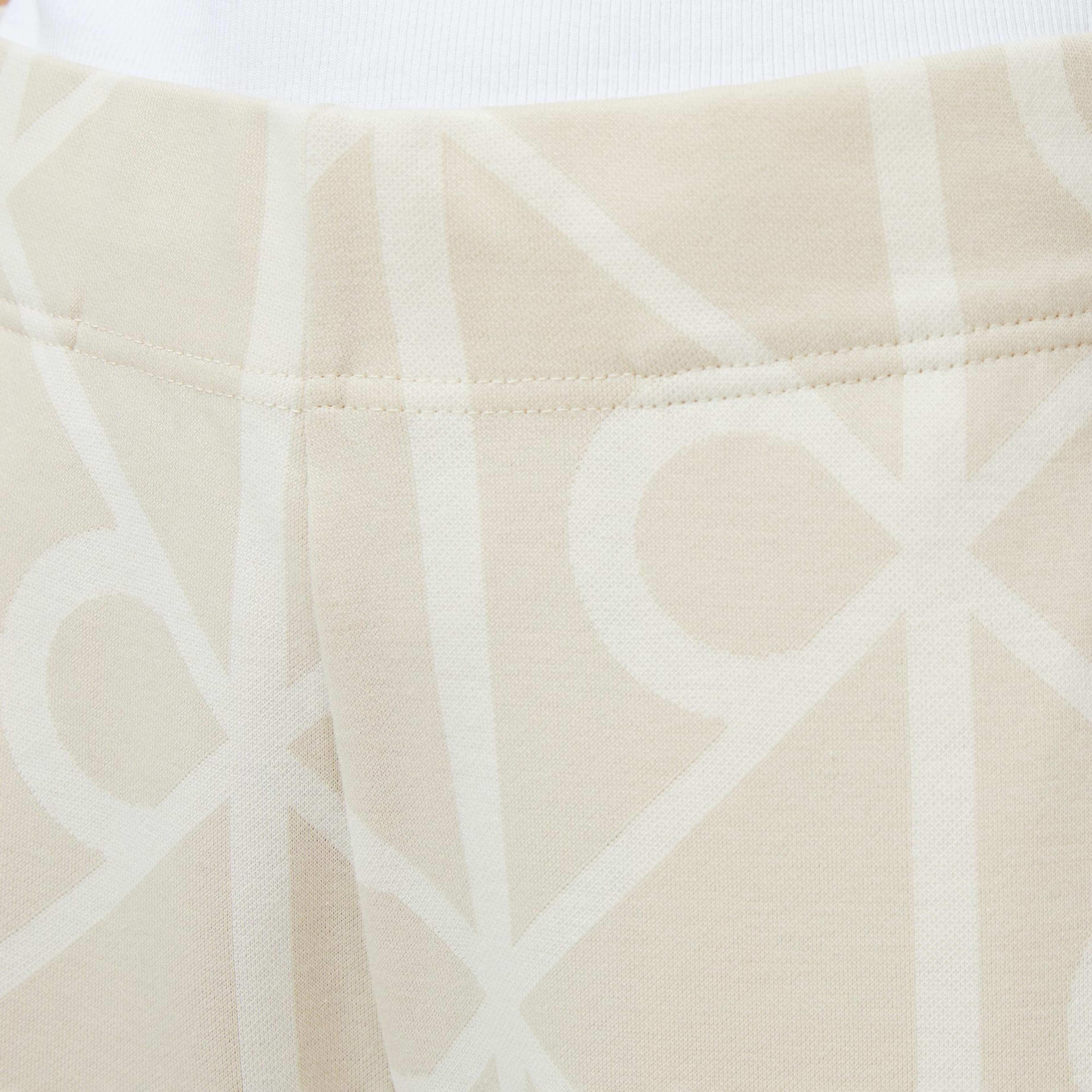 Calvin Klein Emblem Jacquard Kadın Bej Eşofman Altı