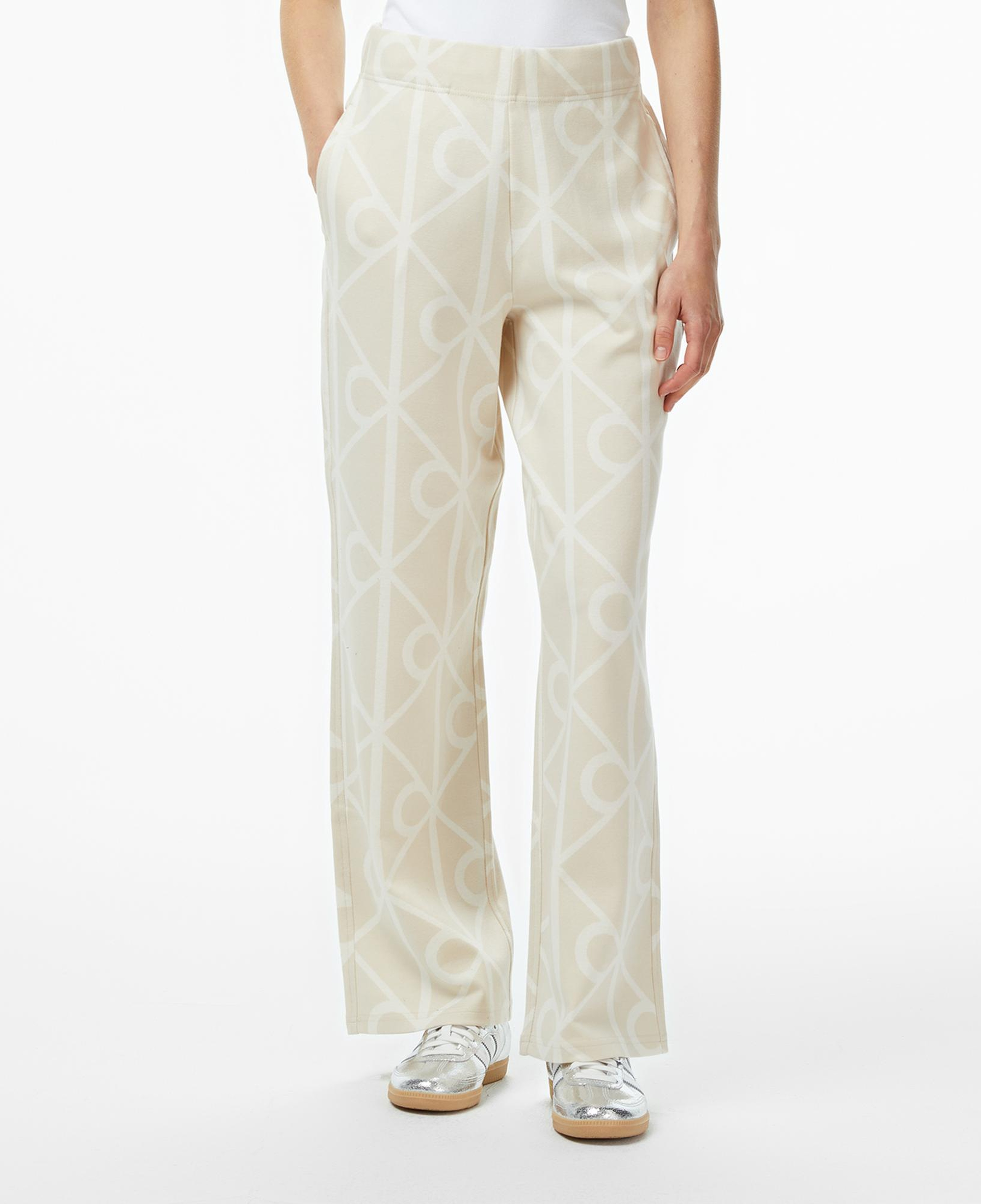 Calvin Klein Emblem Jacquard Kadın Bej Eşofman Altı