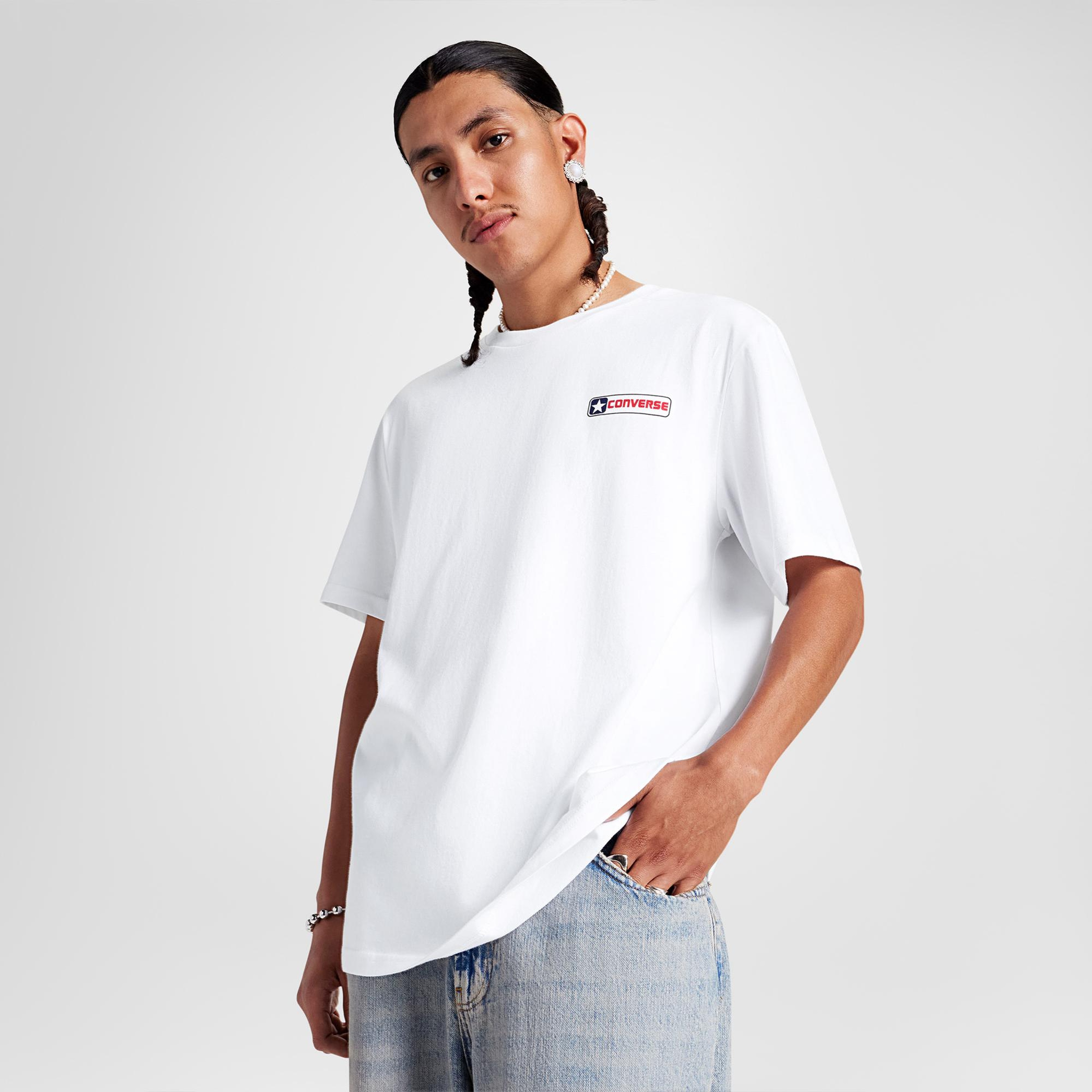 Converse Erkek Grafik Baskılı Beyaz T-Shirt