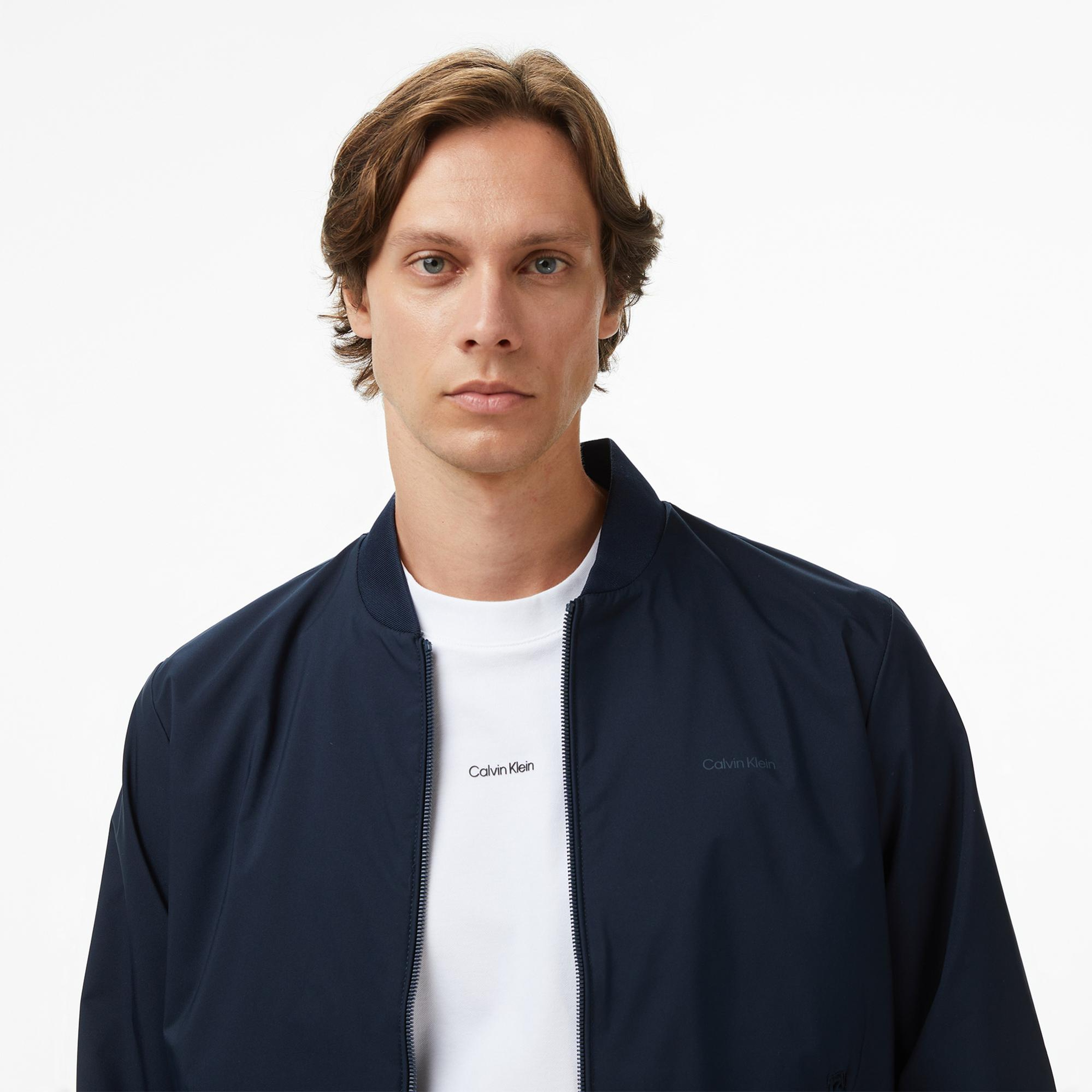 Calvin Klein Matte Bomber Erkek Lacivert Ceket