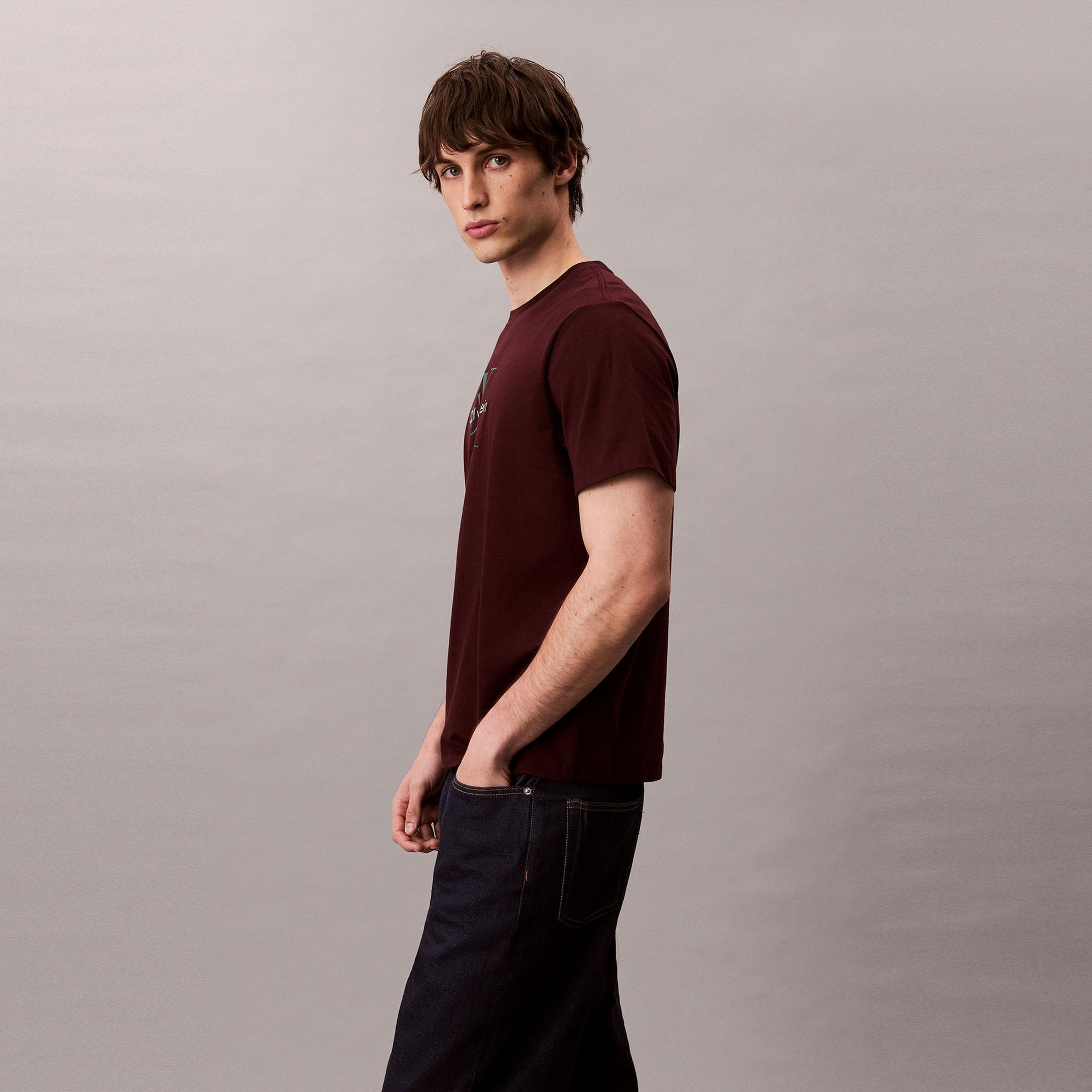 Calvin Klein Hero Monologo Erkek Bordo T-Shirt