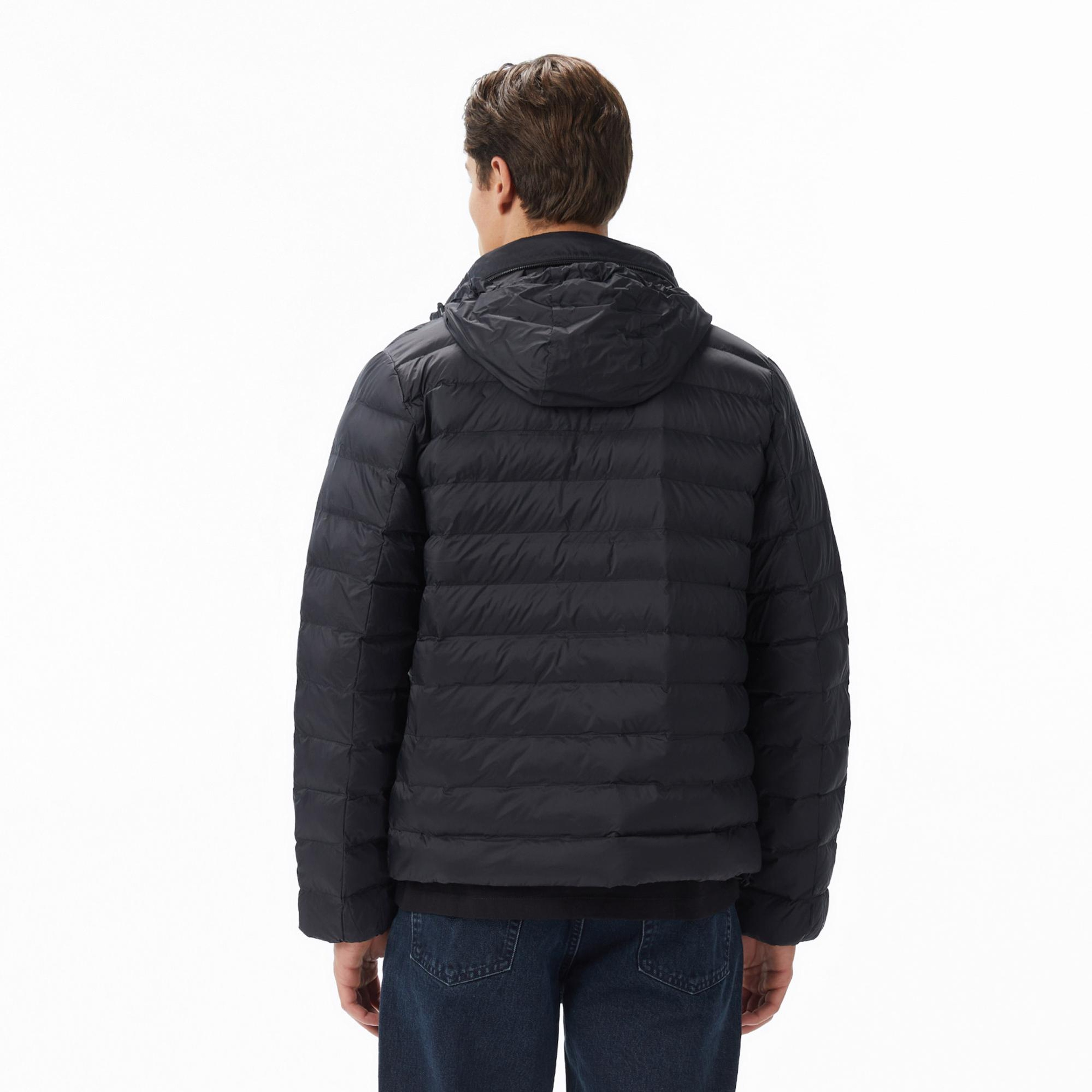 Calvin Klein Nylon Hooded Puffer Erkek Siyah Mont