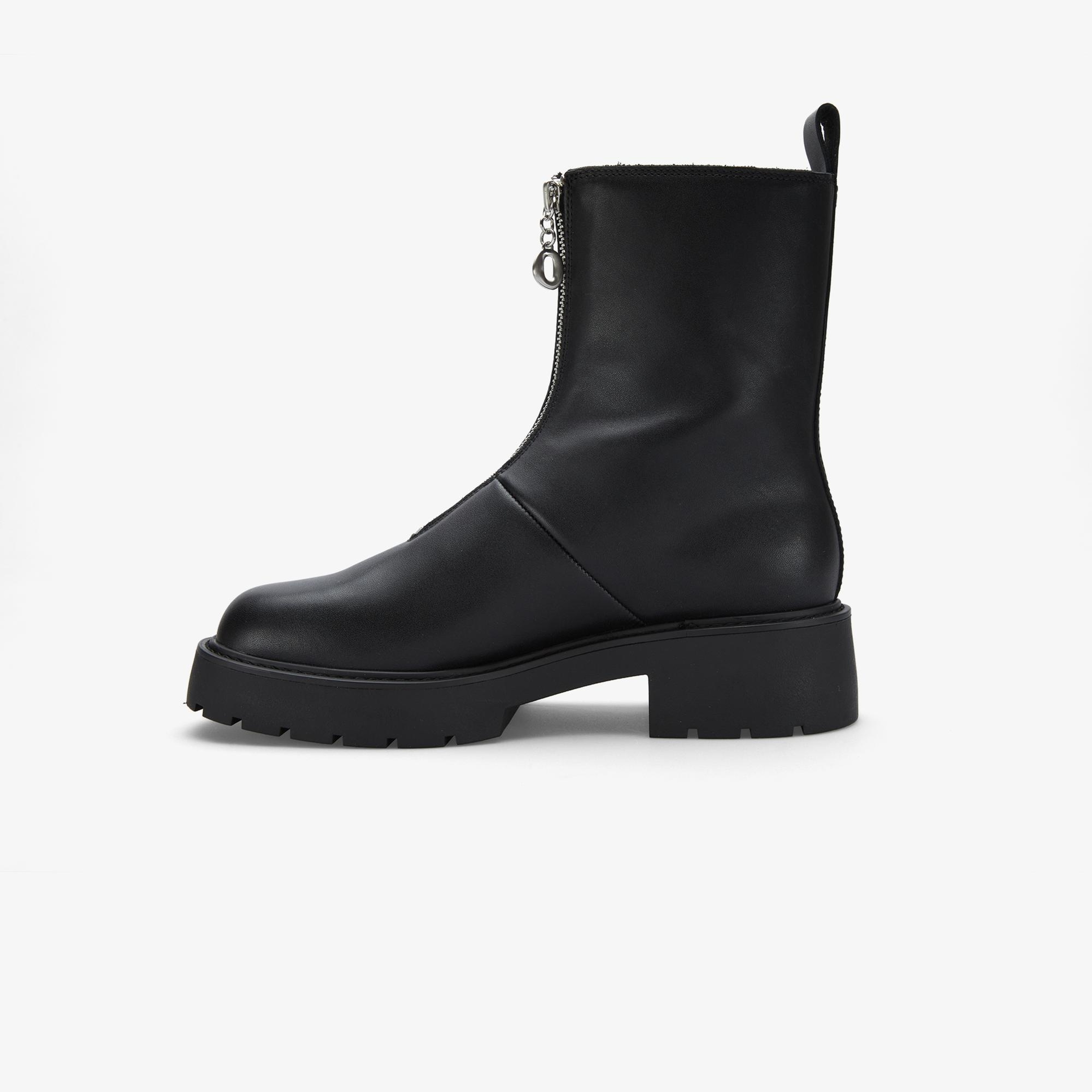 Calvin Klein Chunky Front Zip Kadın Siyah Bot