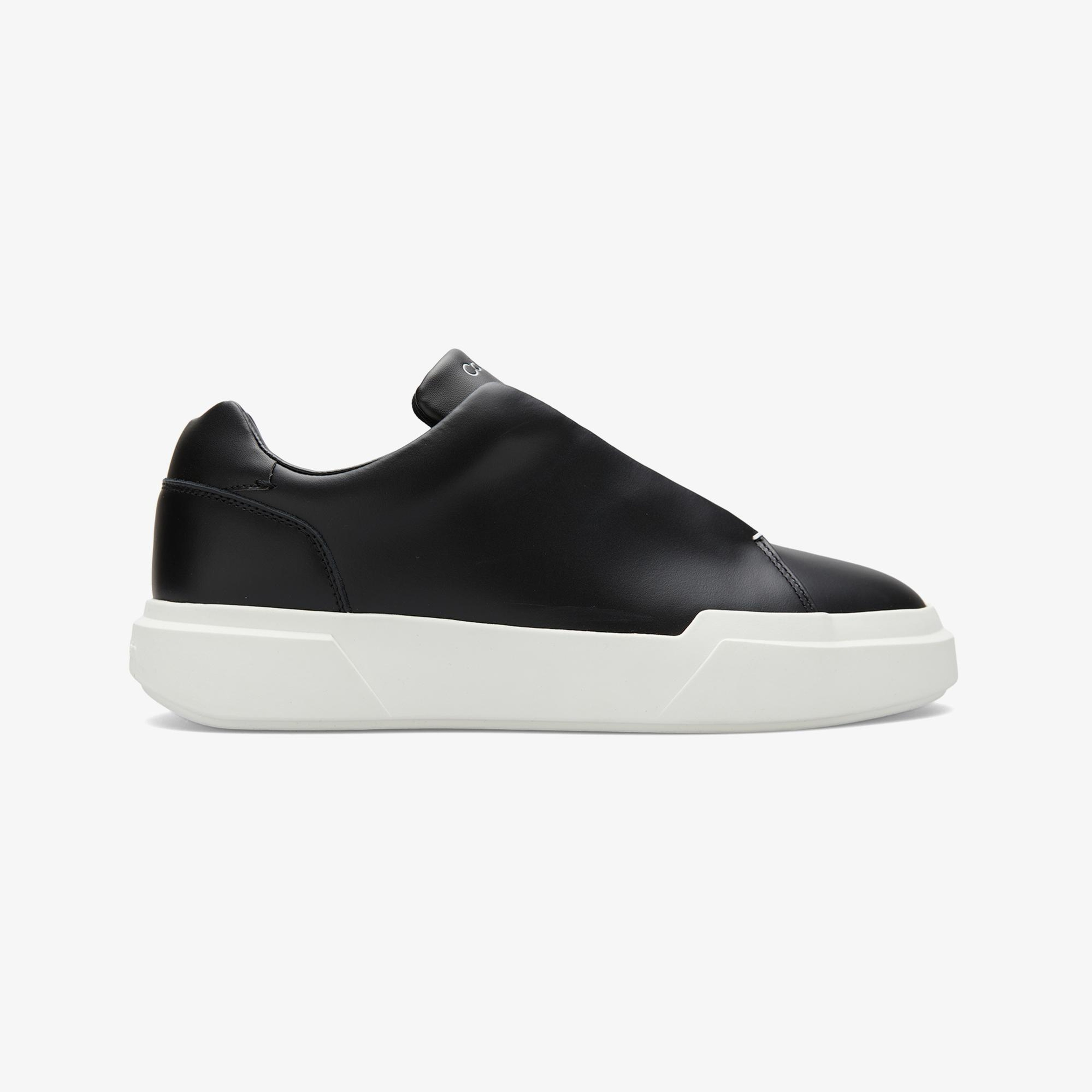 Calvin Klein Chunky Cupsole Hide Lace Up Erkek Siyah Sneaker