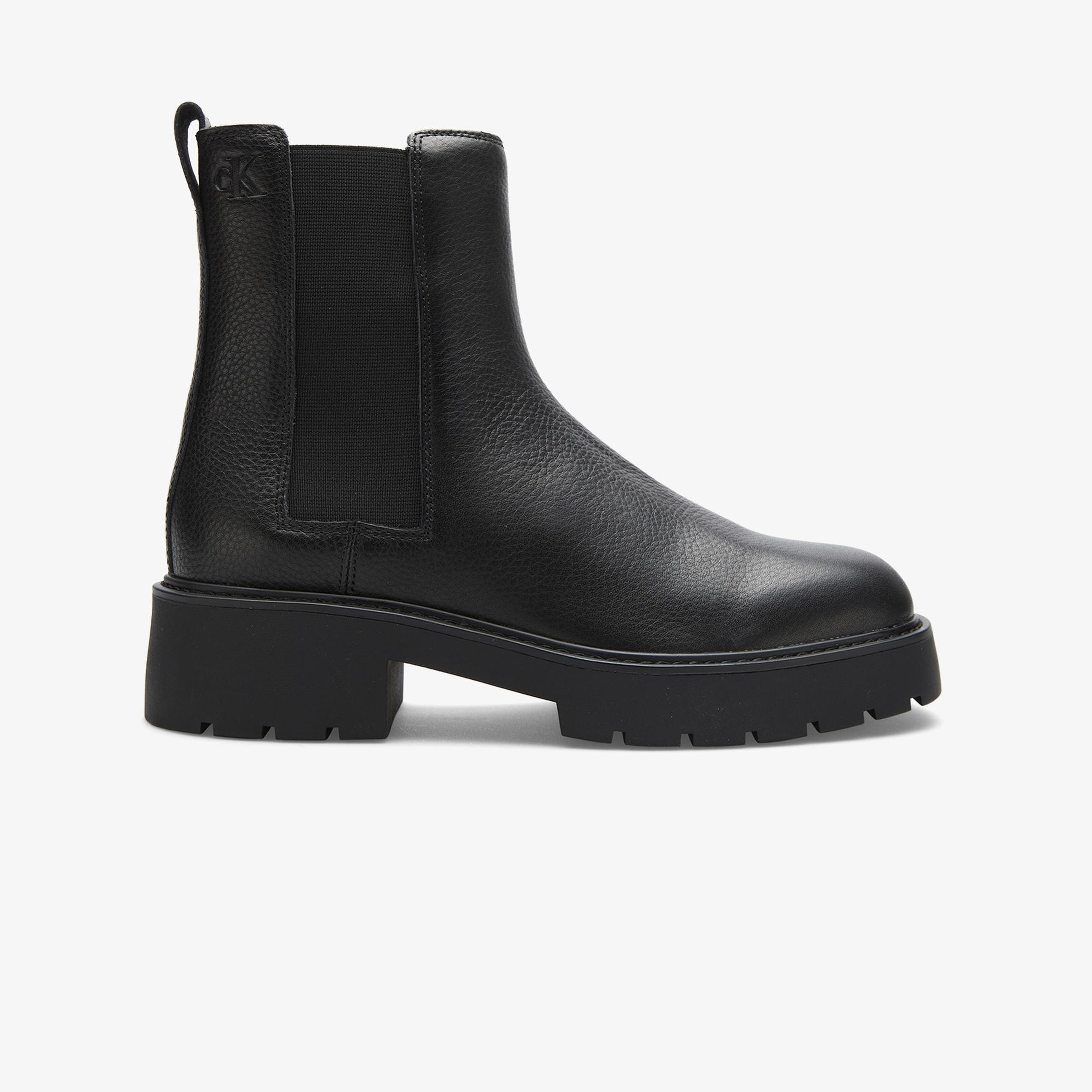 Calvin Klein Chunky Cheea Leather Kadın Siyah Bot