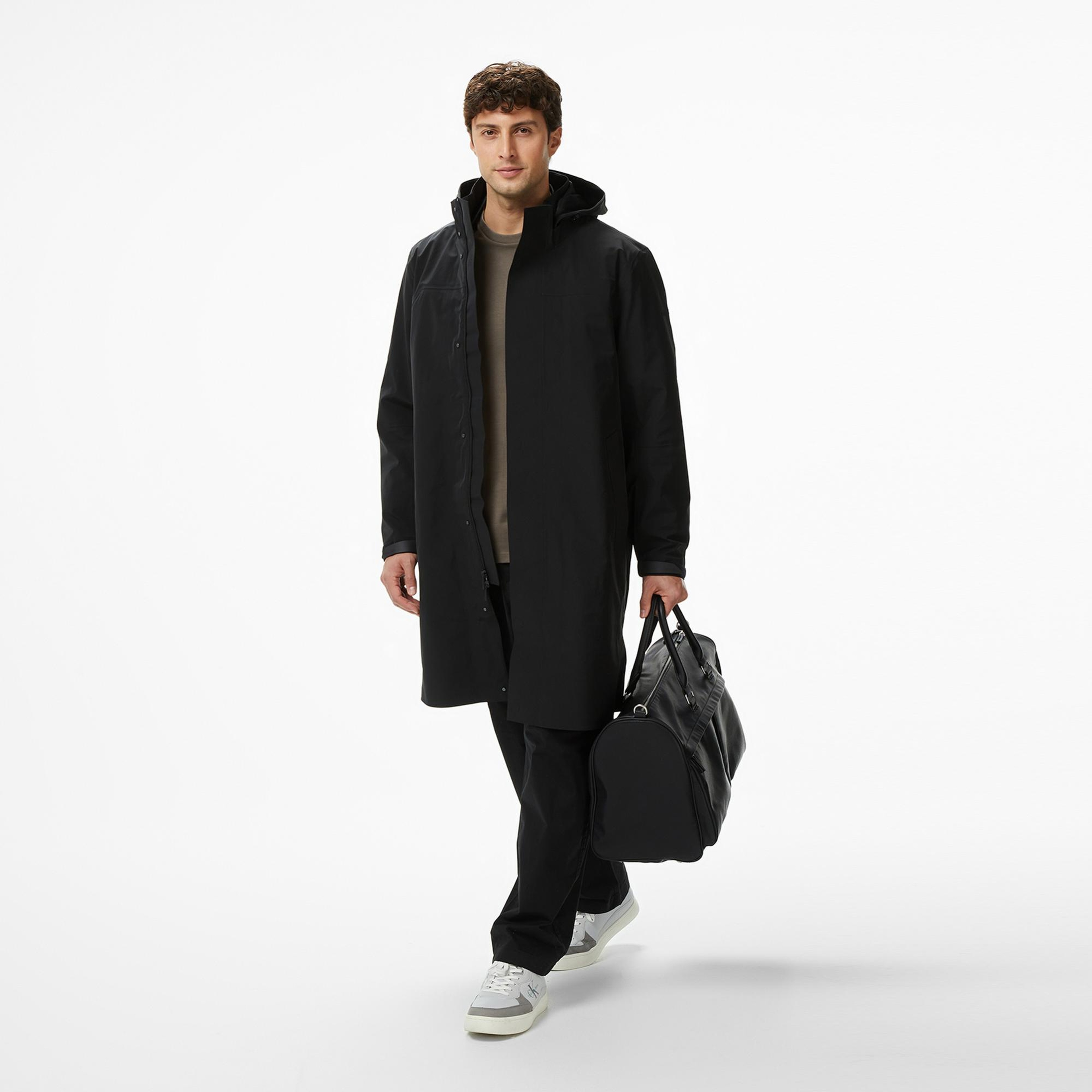 Calvin Klein Tech Hooded City Erkek Siyah Mont