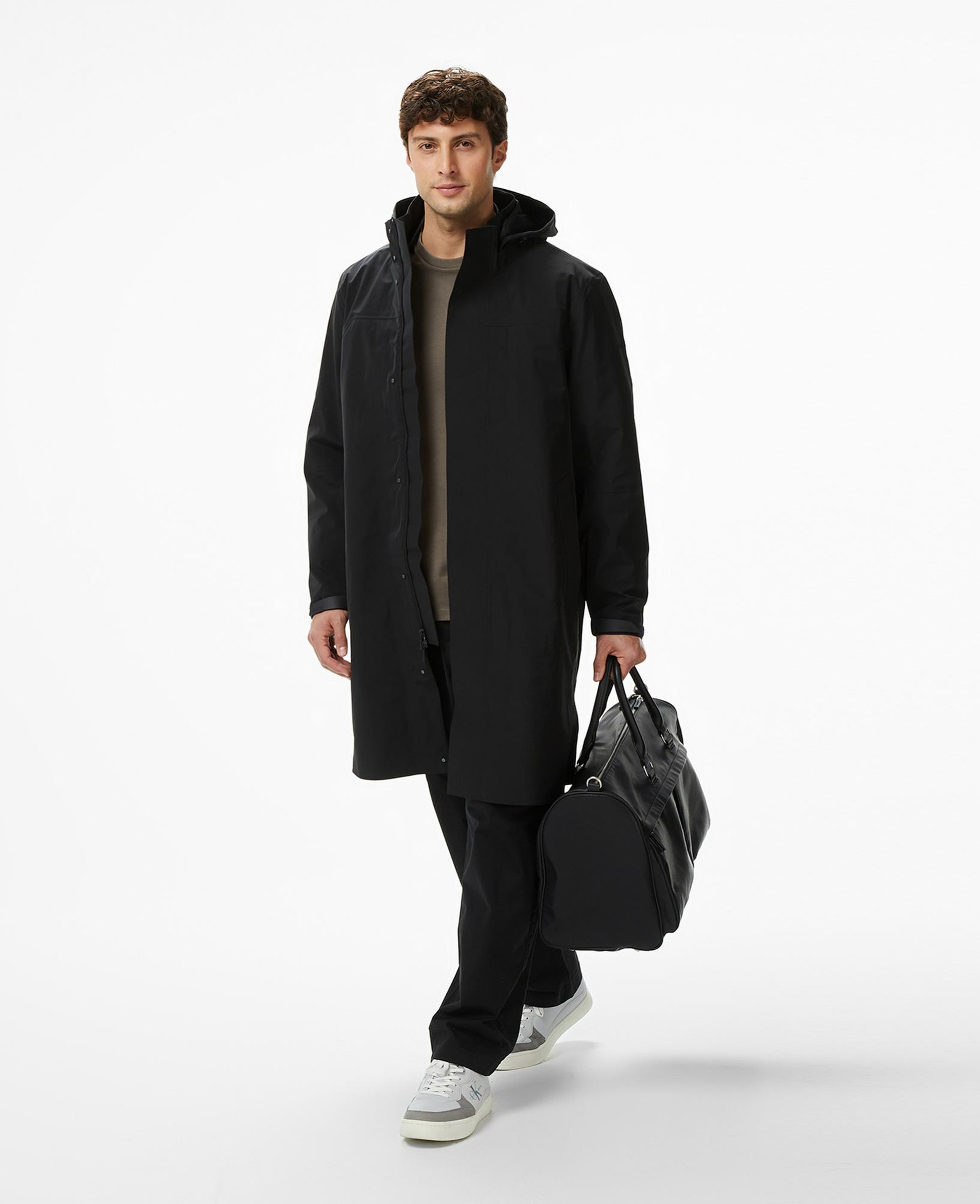 Calvin Klein Tech Hooded City Erkek Siyah Mont