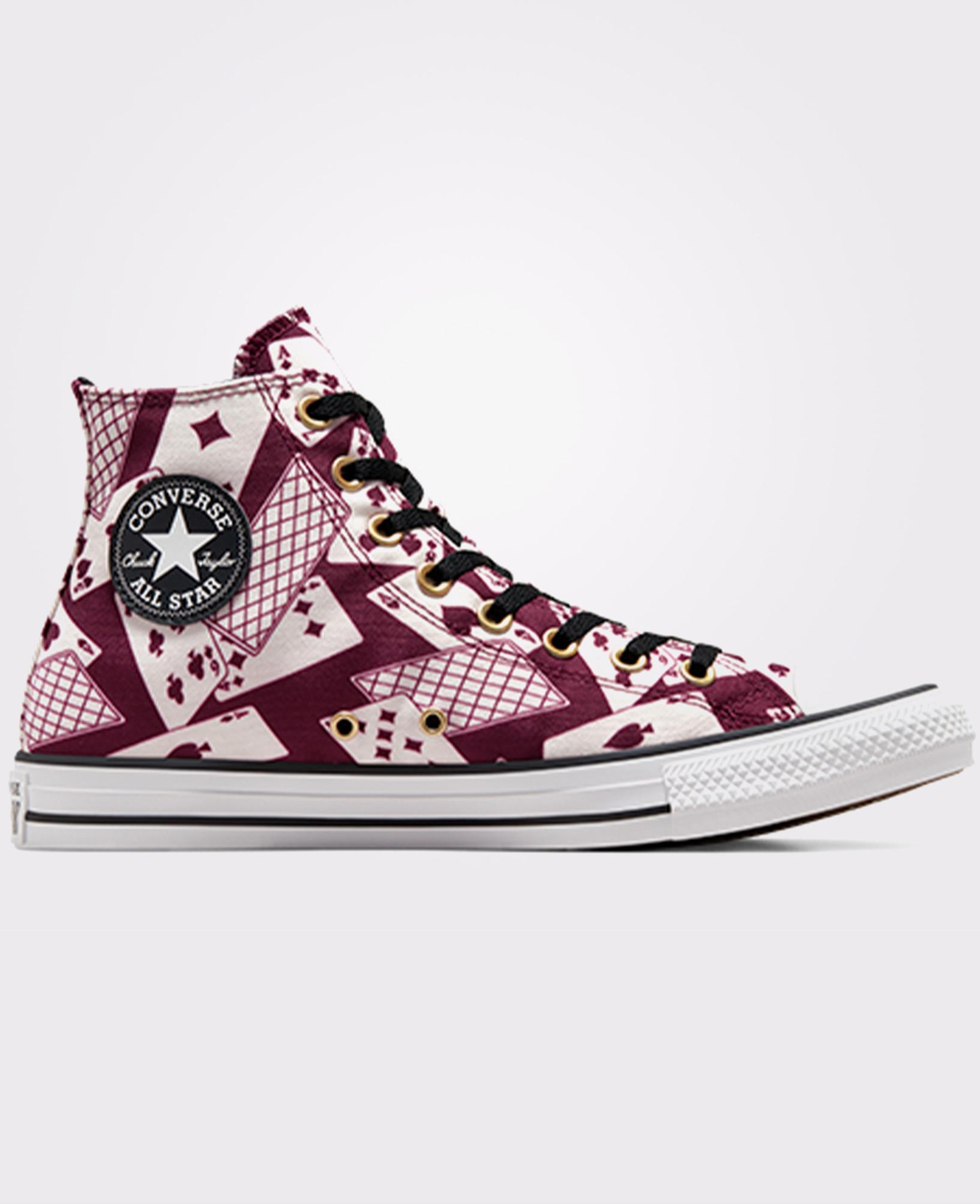 Converse Chuck Taylor All Star Cards Unisex Bordo Sneaker