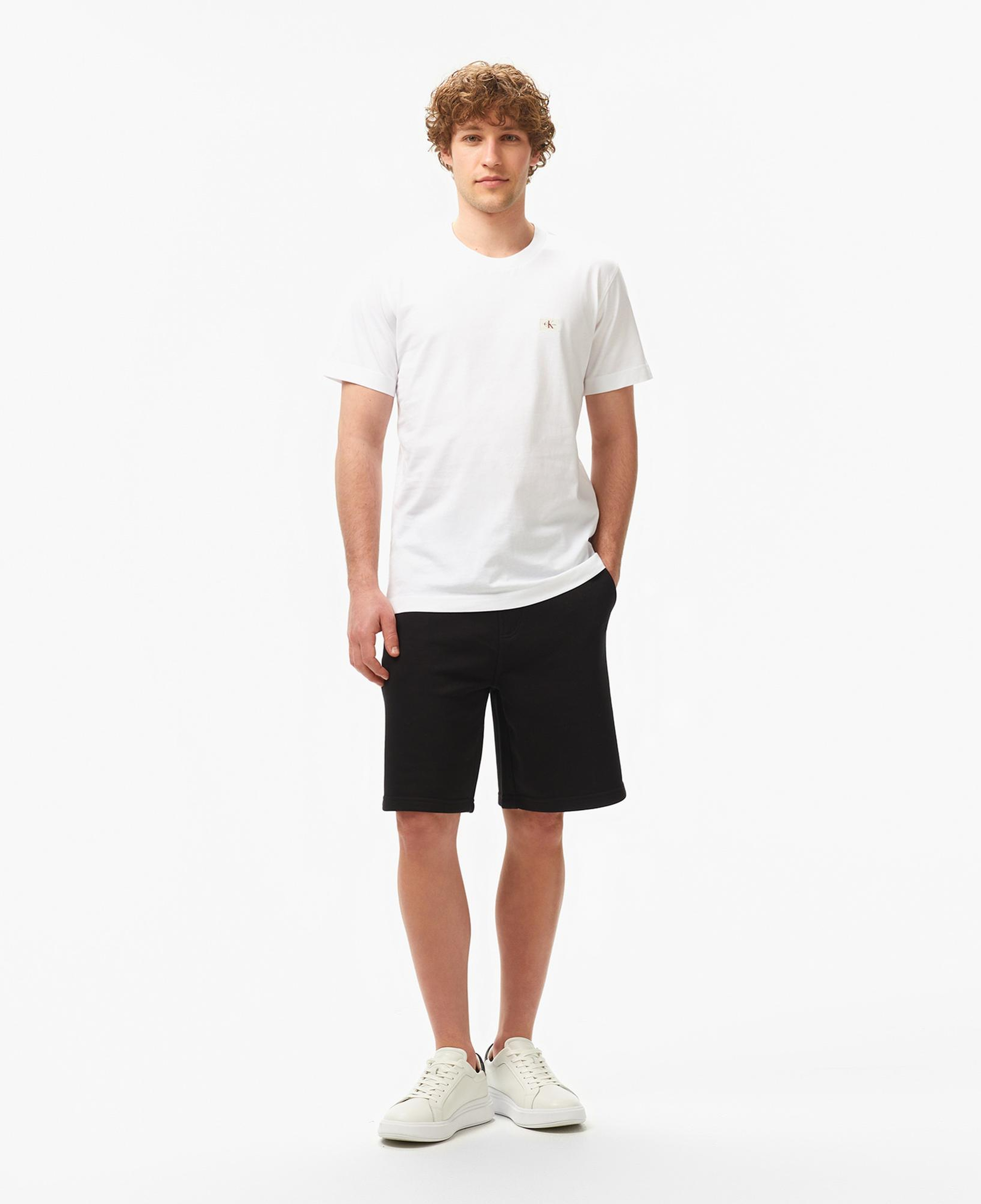 Calvin Klein Woven Label Regular Erkek Beyaz T-Shirt