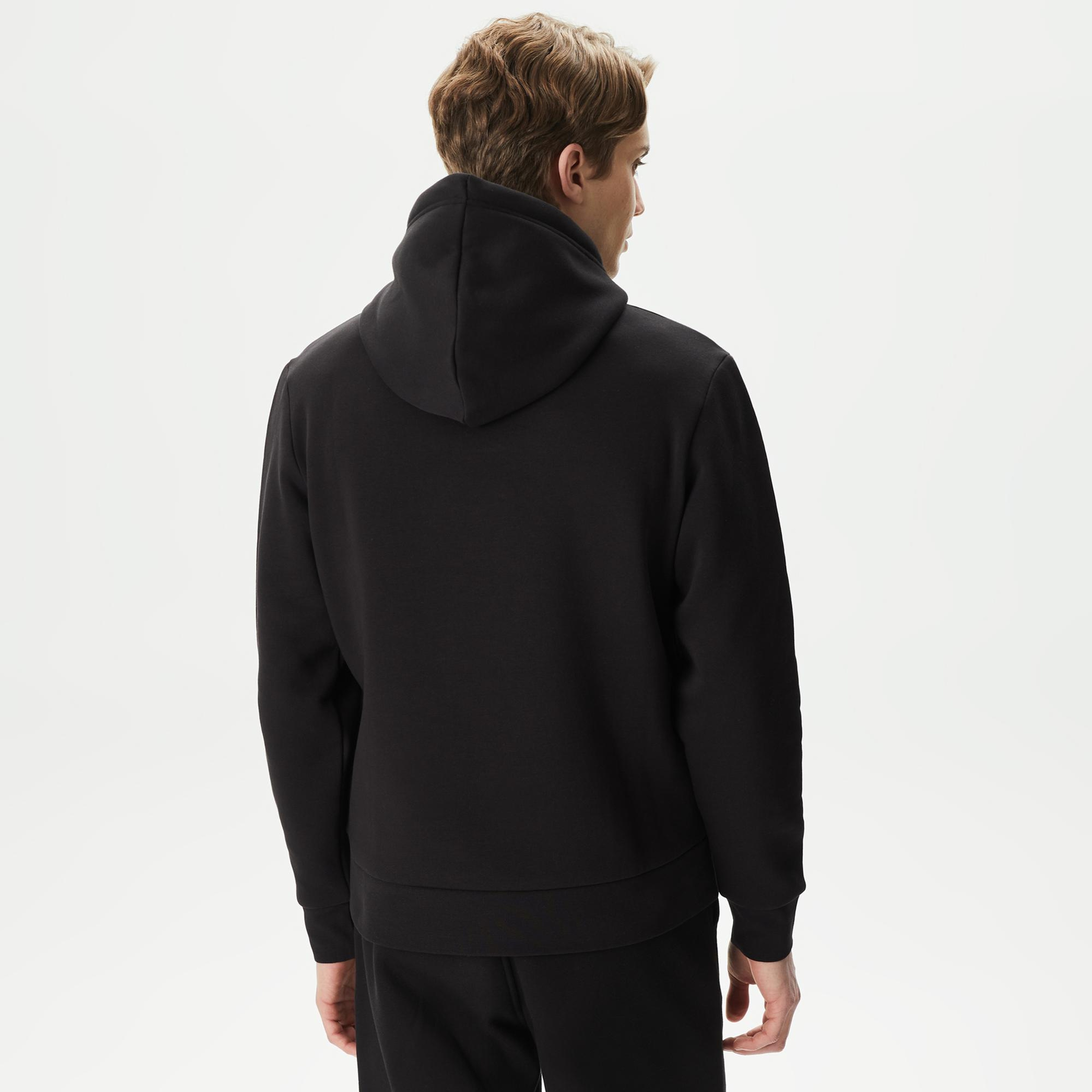 Calvin Klein All-Over-Print Erkek Siyah Sweatshirt