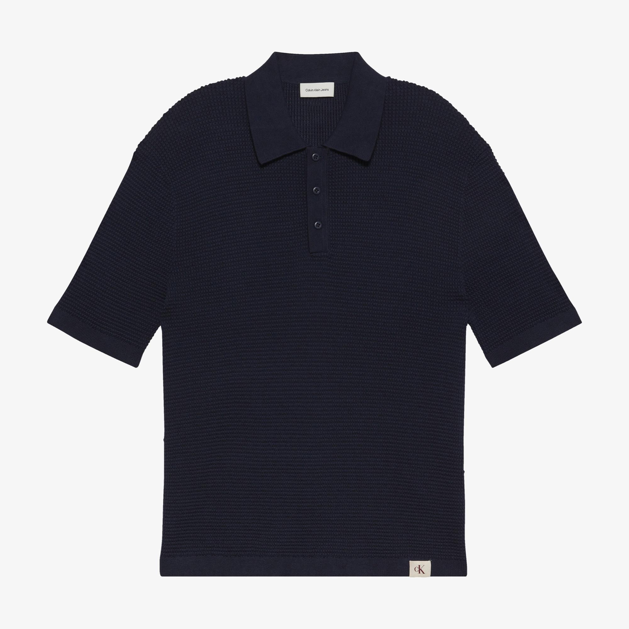 Calvin Klein Cotton Erkek Lacivert Triko