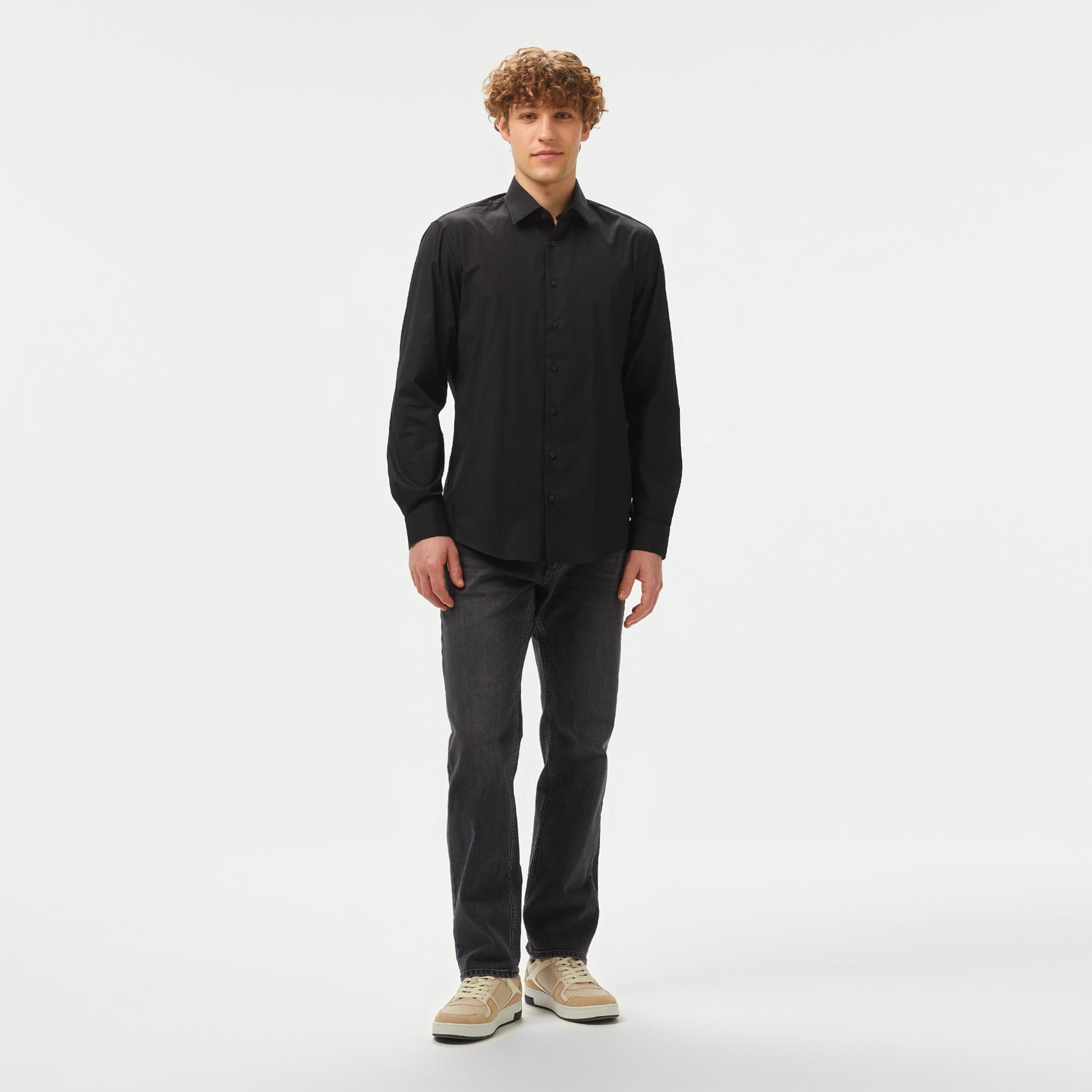 Calvin Klein Standard Straight Erkek Siyah Jean