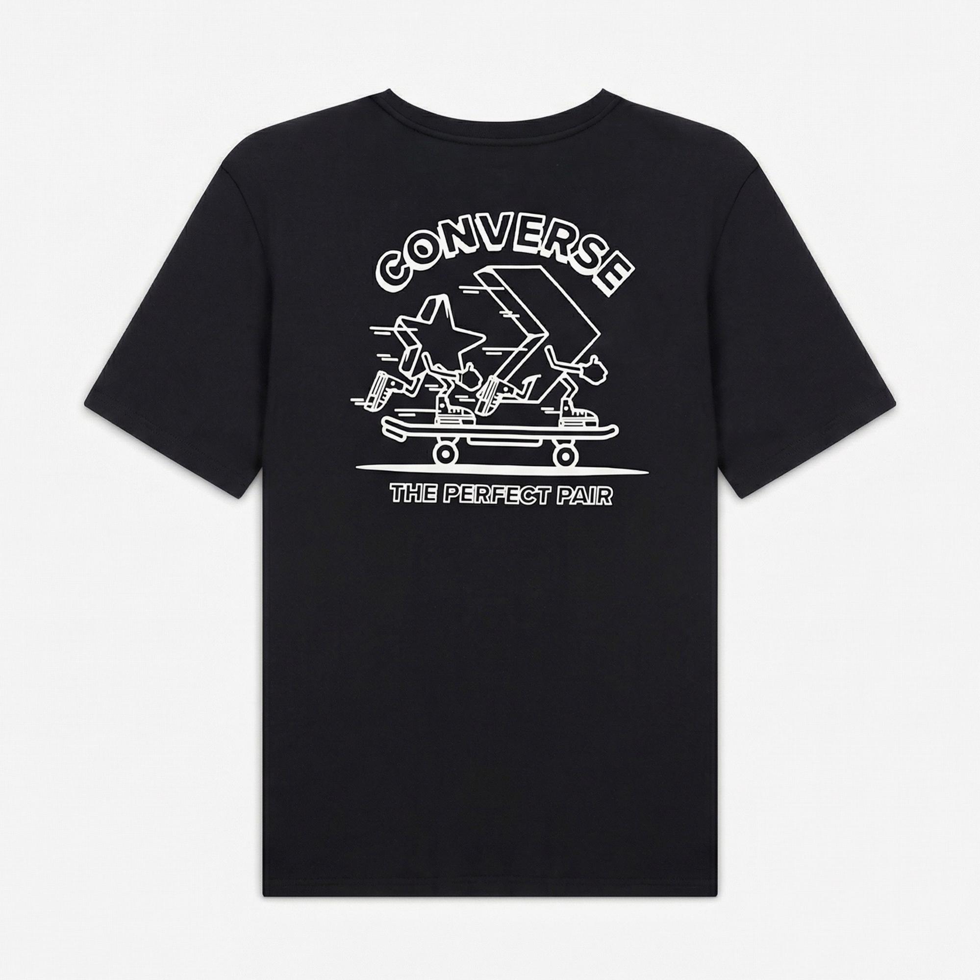 Converse Erkek Grafik Baskılı Siyah T-Shirt