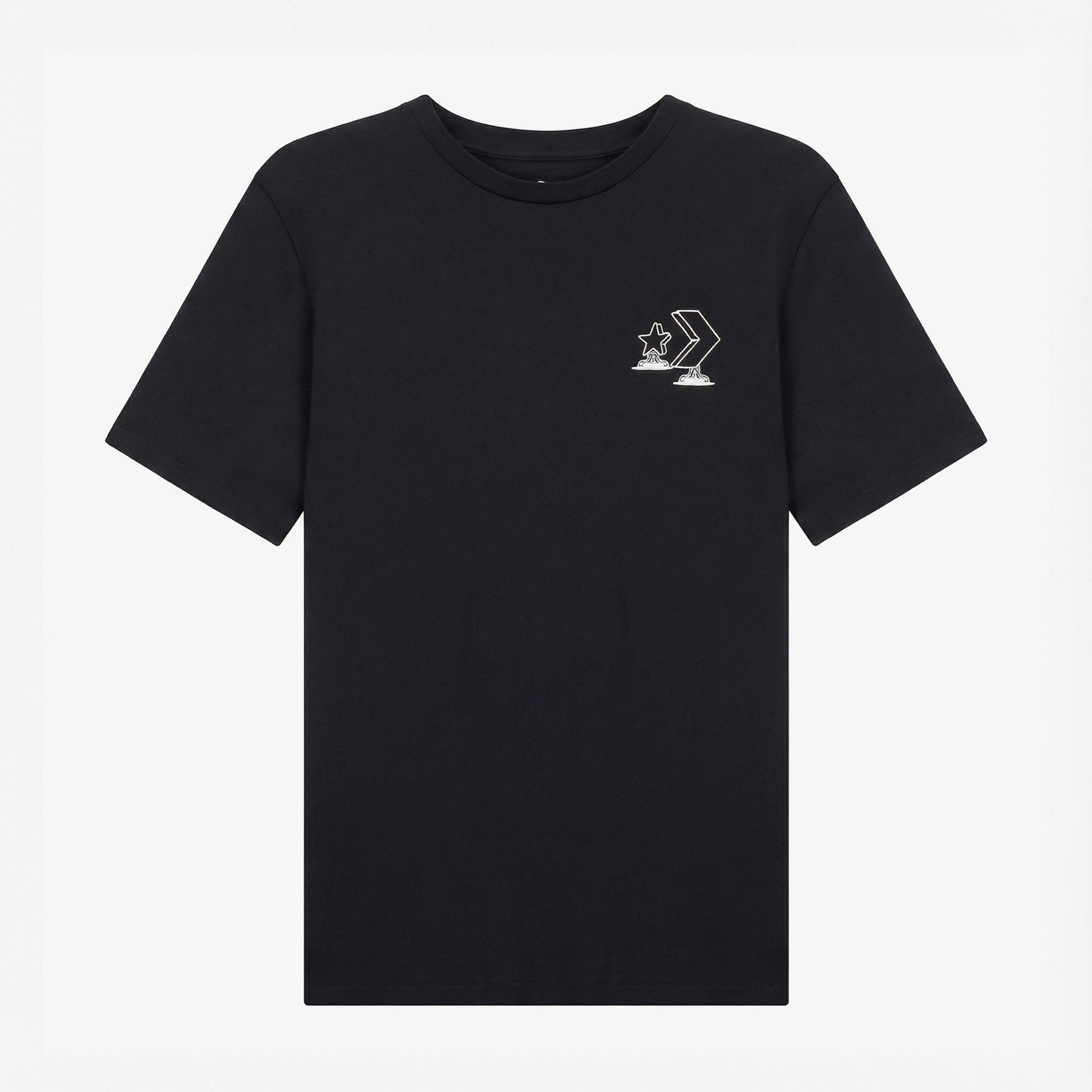 Converse Erkek Grafik Baskılı Siyah T-Shirt