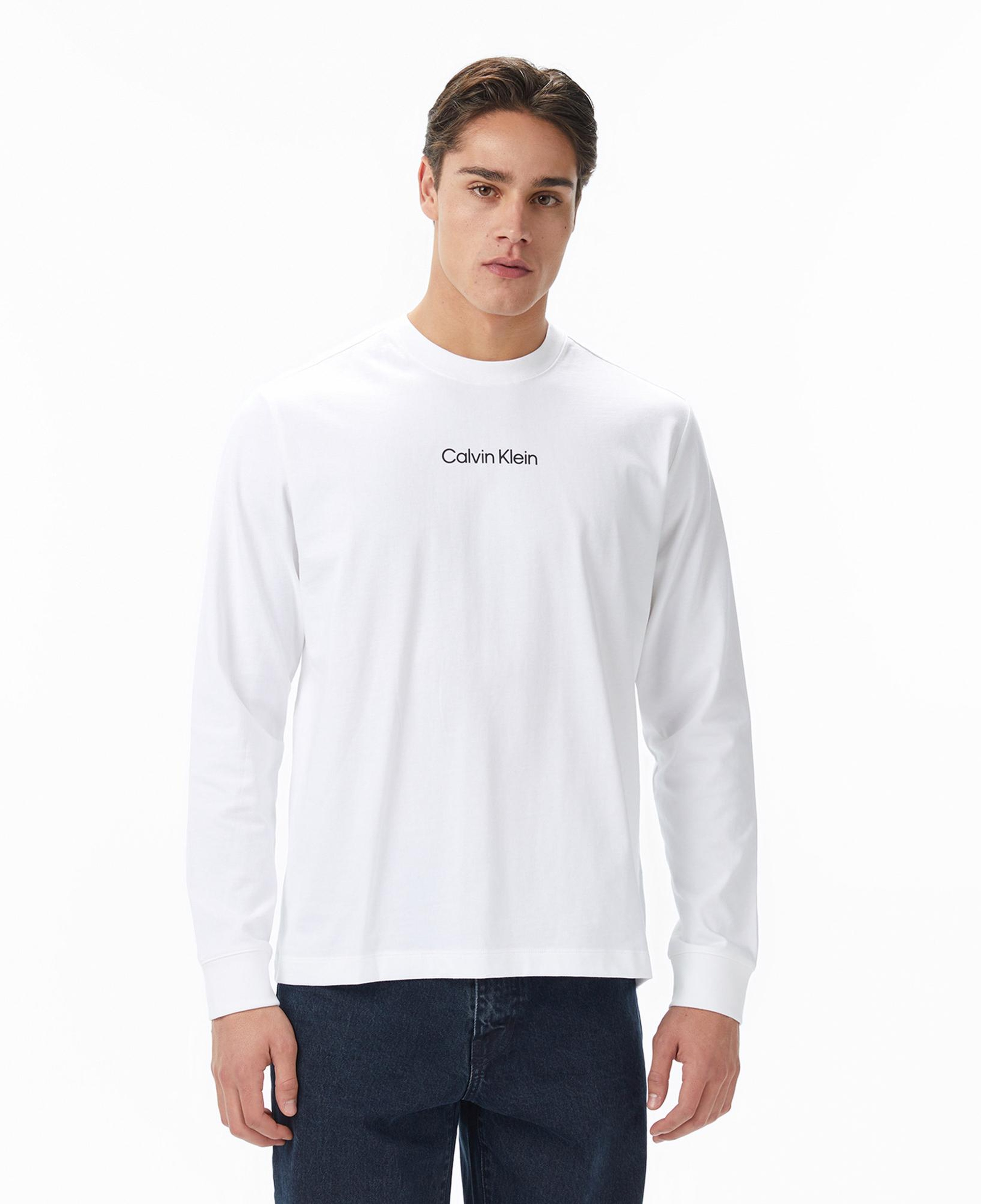Calvin Klein Standard Logo Crew Erkek Beyaz T-Shirt