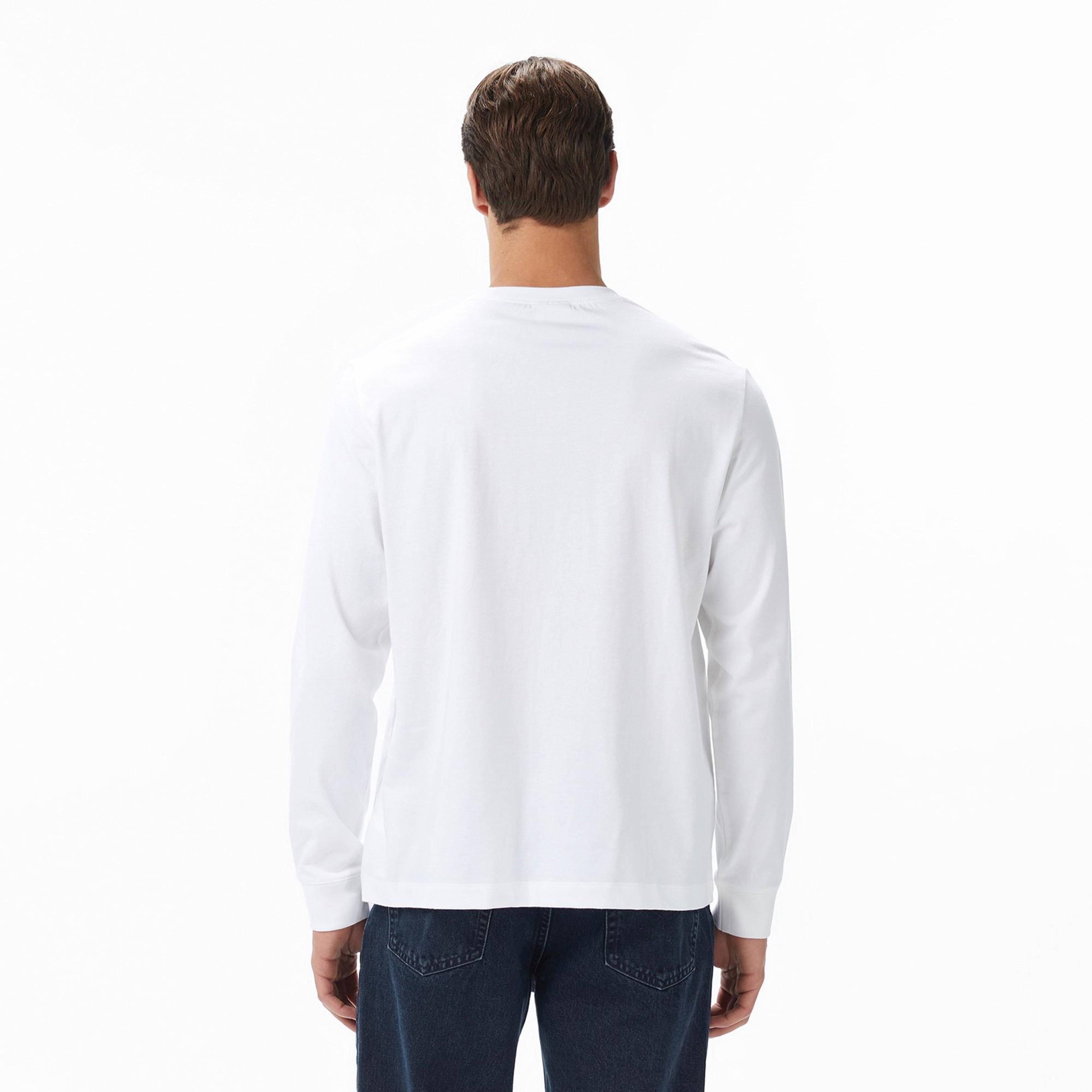 Calvin Klein Standard Logo Crew Erkek Beyaz T-Shirt