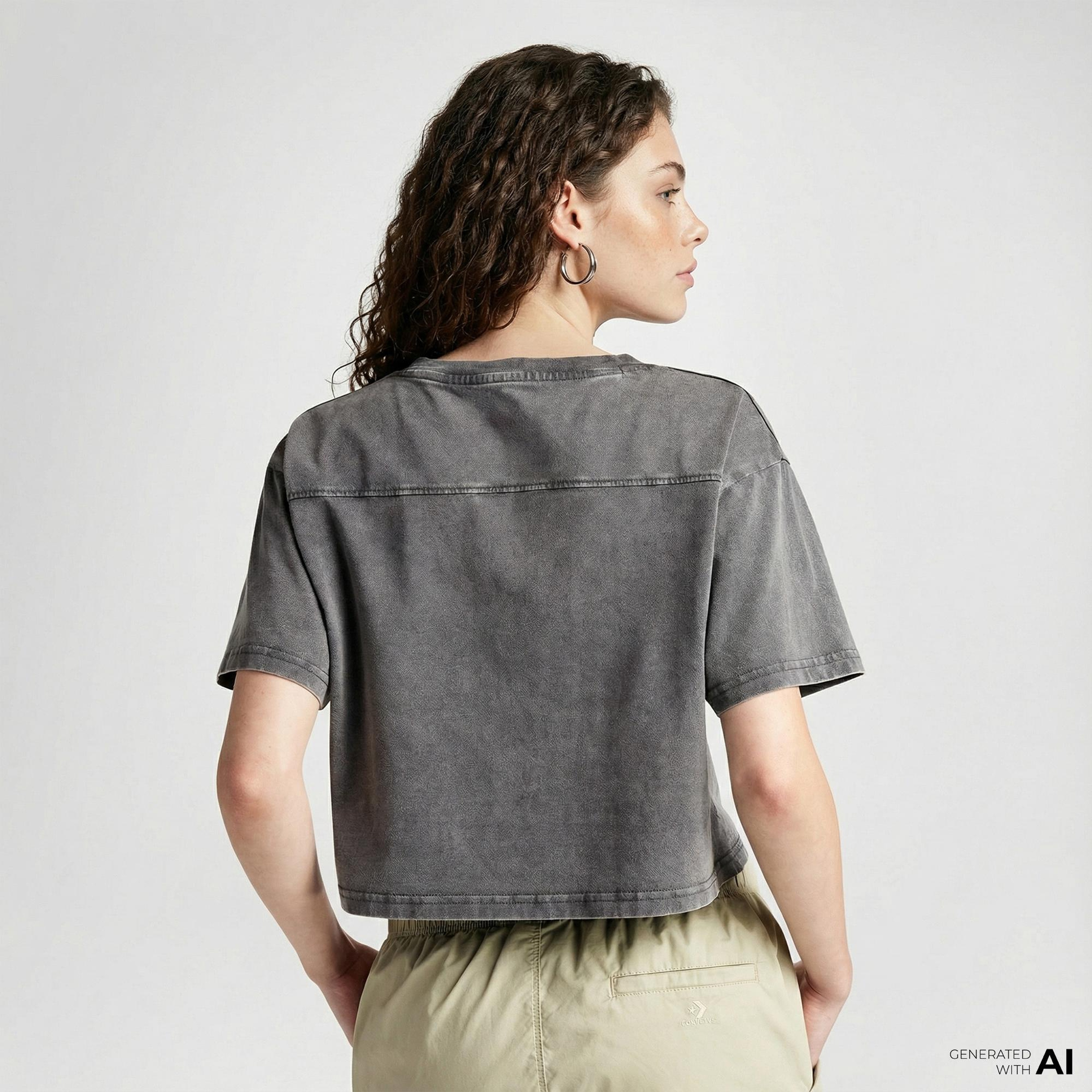 Converse Kadın Siyah T-Shirt