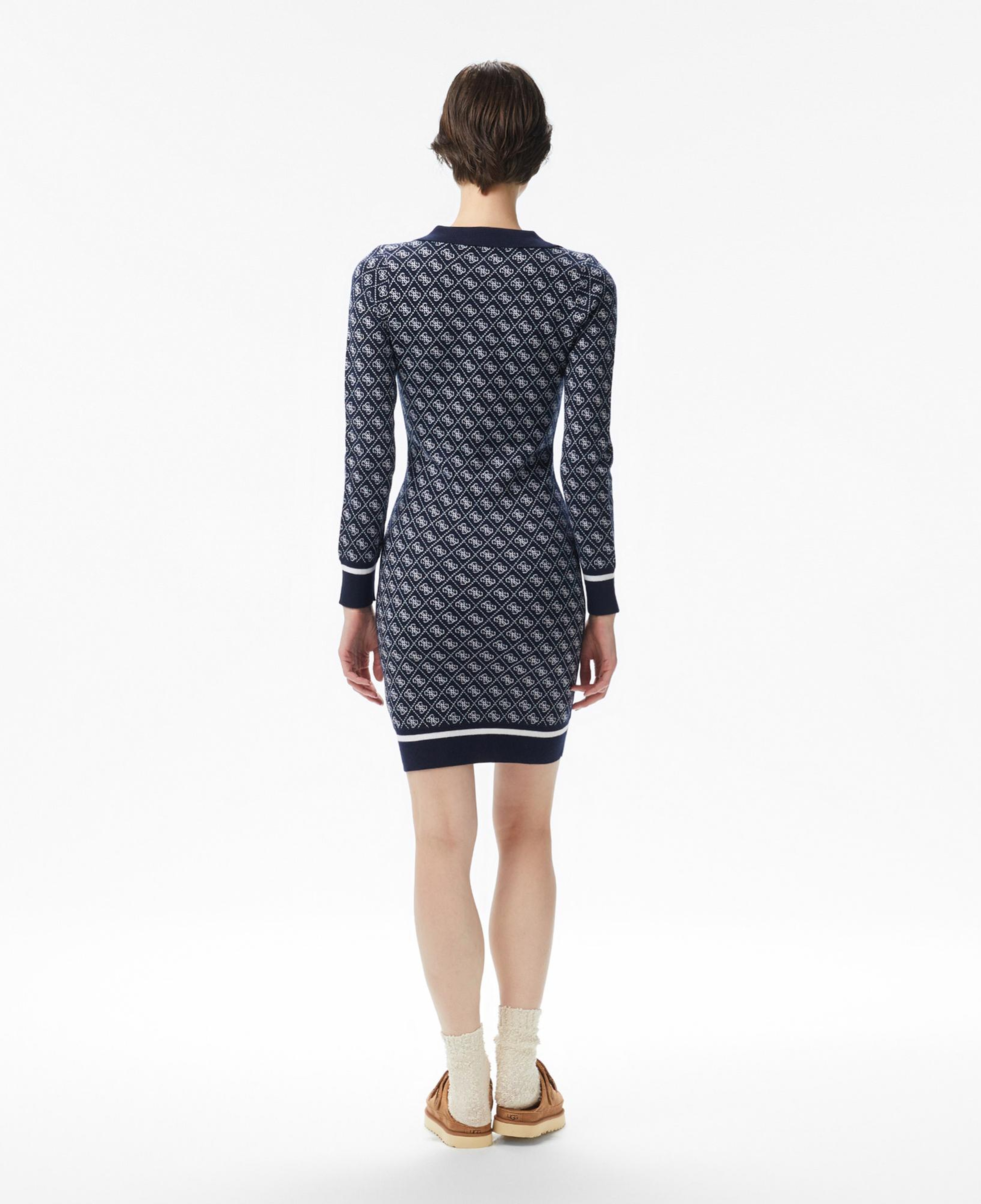 Guess Aubrey Yün Karışımlı Kadın Lacivert Elbise