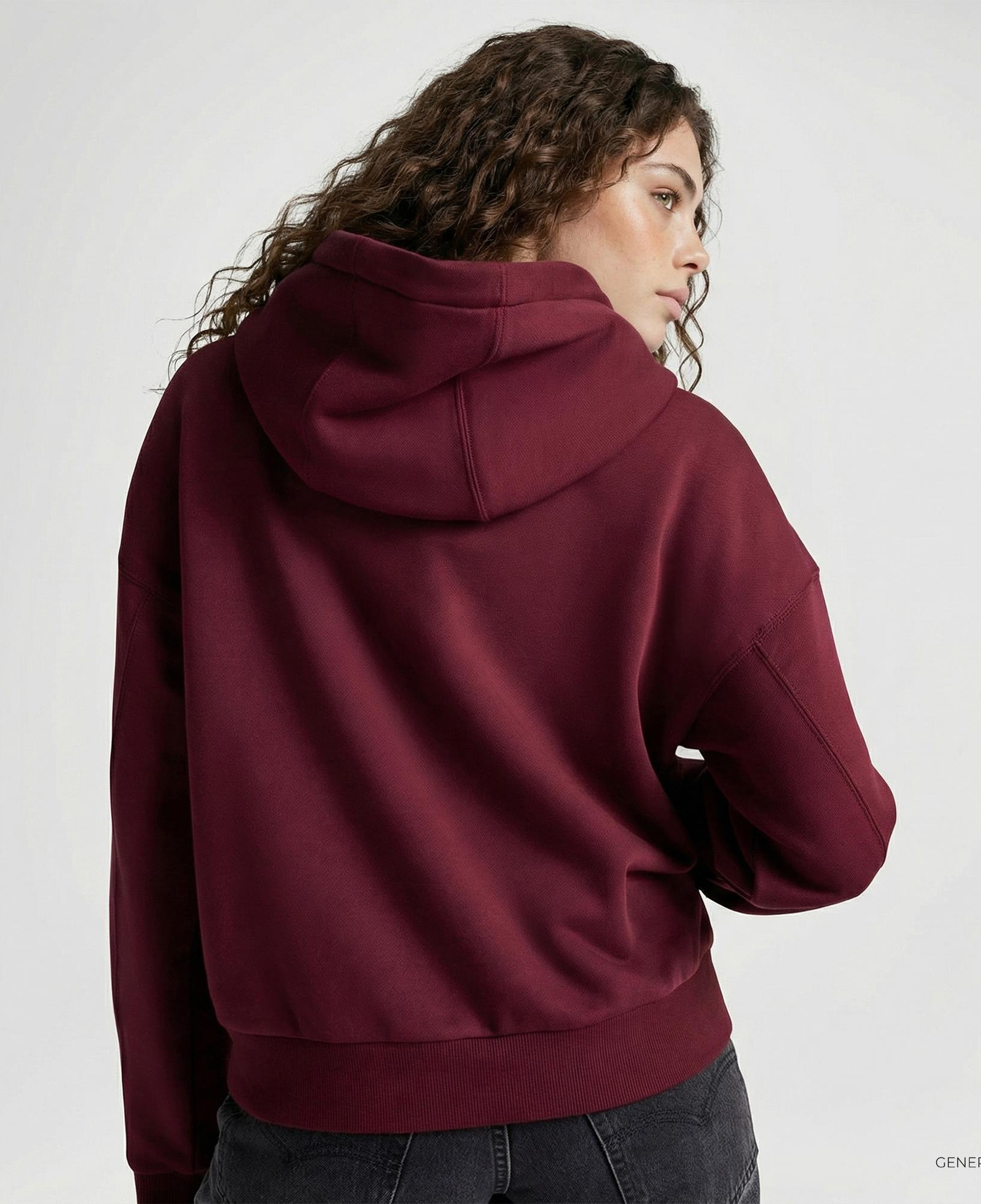 Converse Kadın Oversize Fit Bordo Hoodie