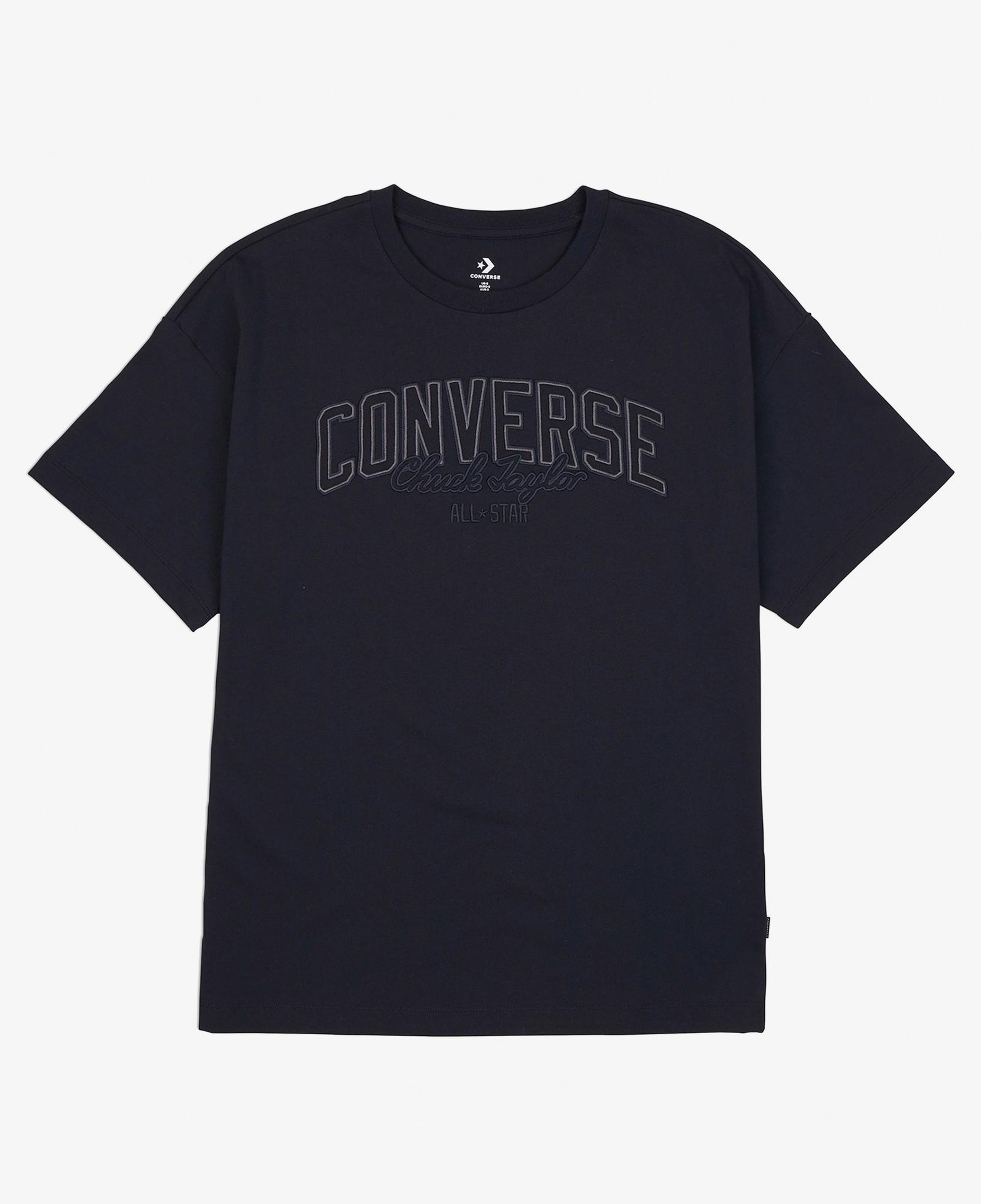 Converse Kadın Baskılı Siyah T-Shirt