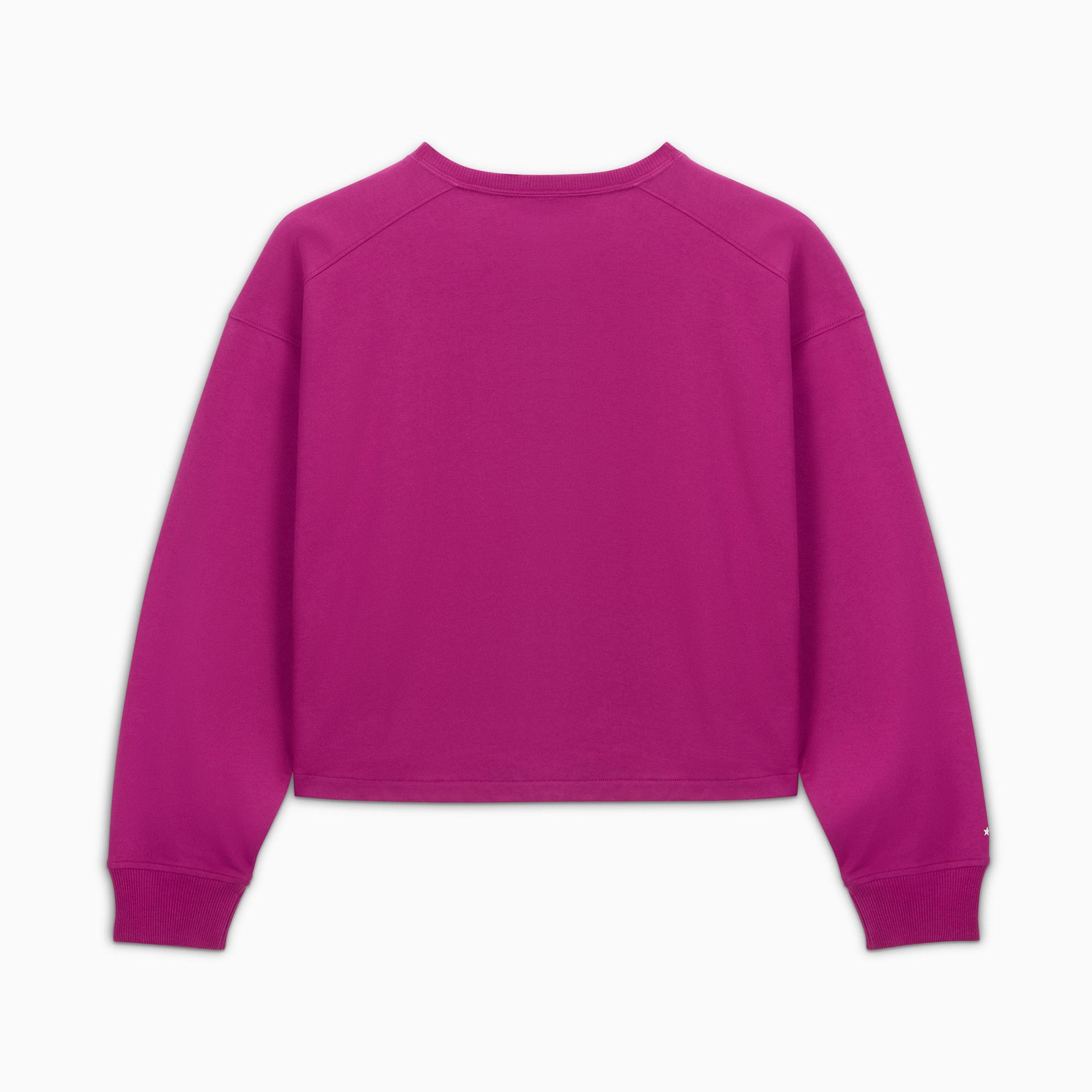 Converse Kadın Baskılı Mor Sweatshirt