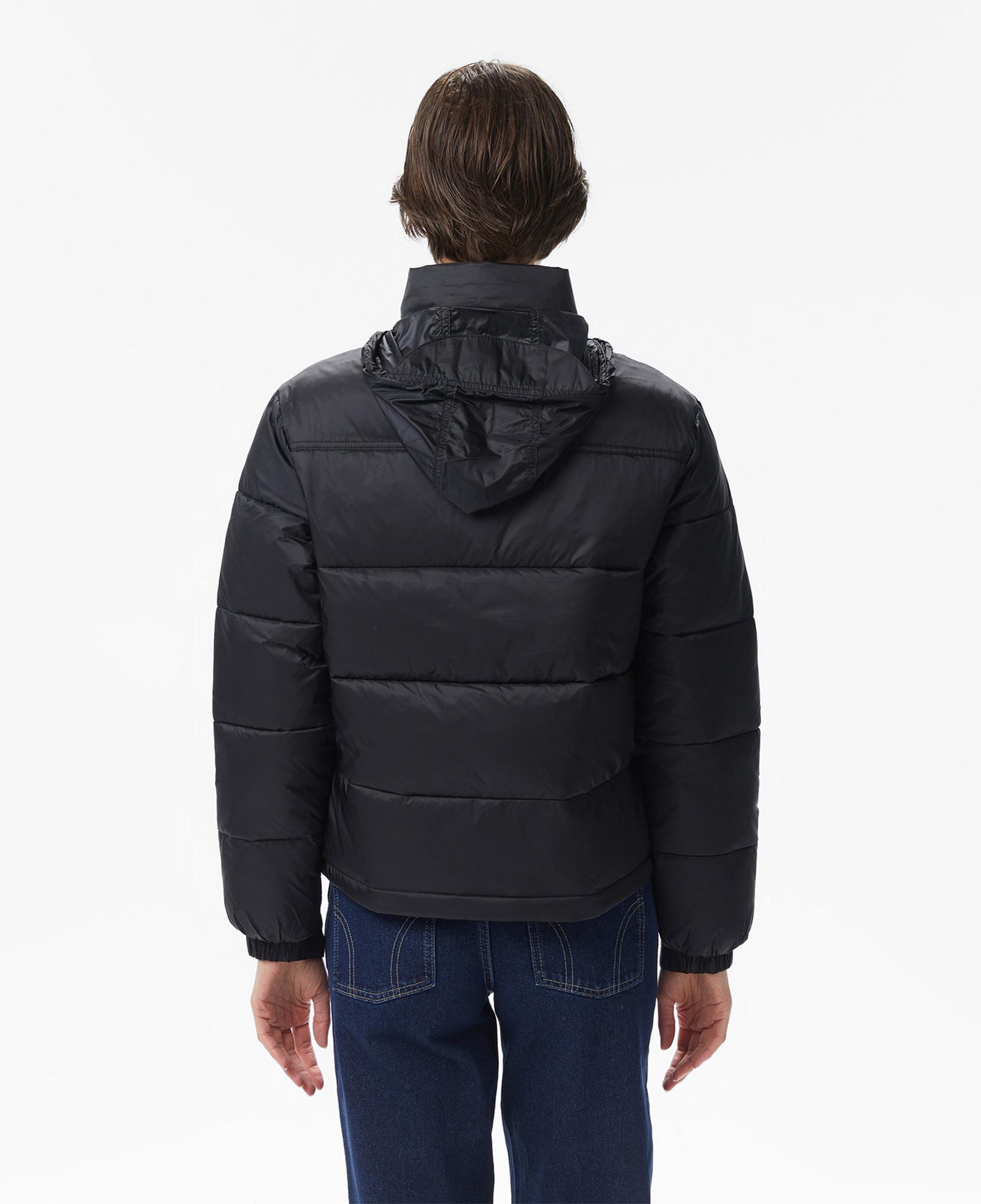Tommy Jeans Hood Essentials Kadın Puffer Siyah Mont