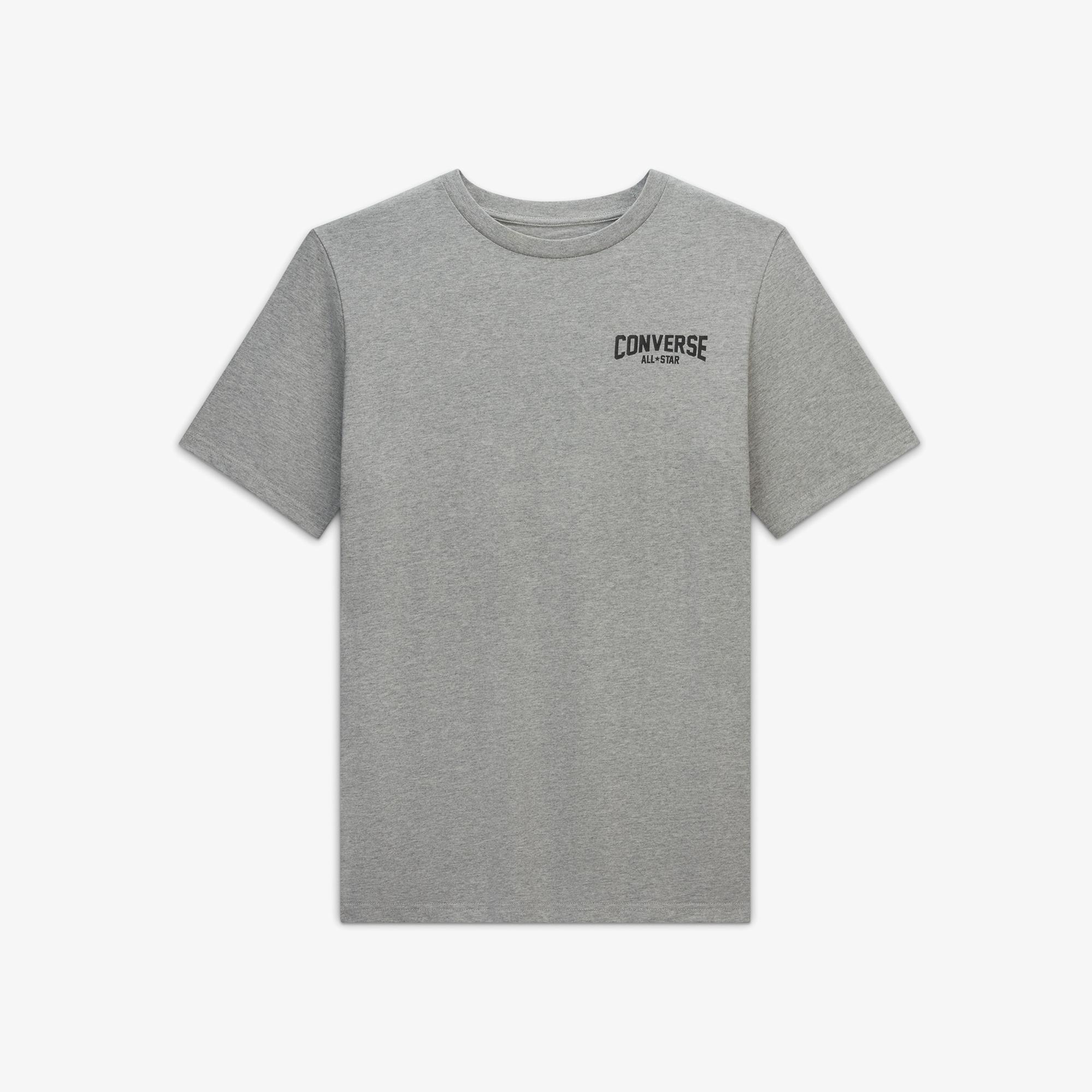 Converse Erkek Baskılı Gri T-Shirt