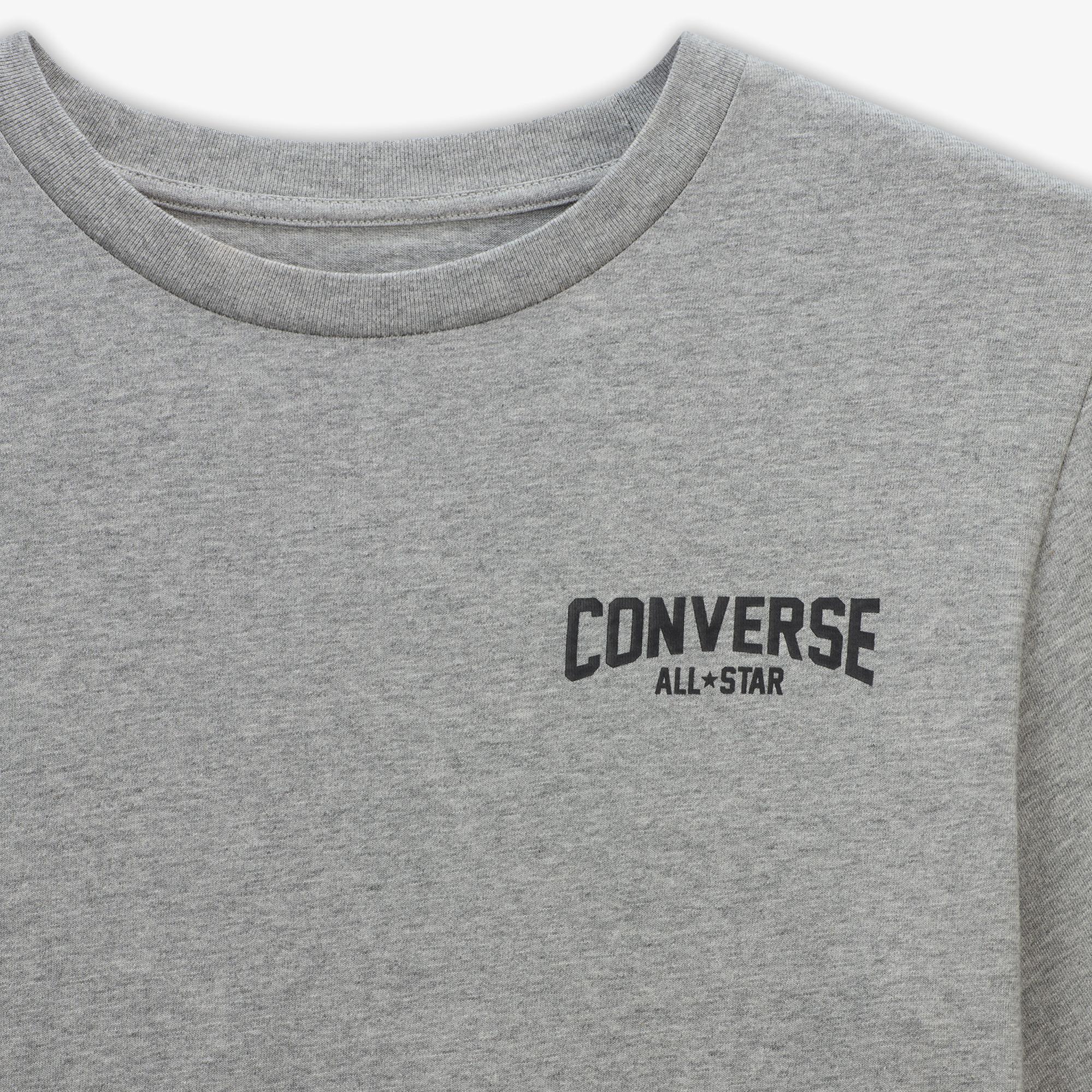 Converse Erkek Baskılı Gri T-Shirt