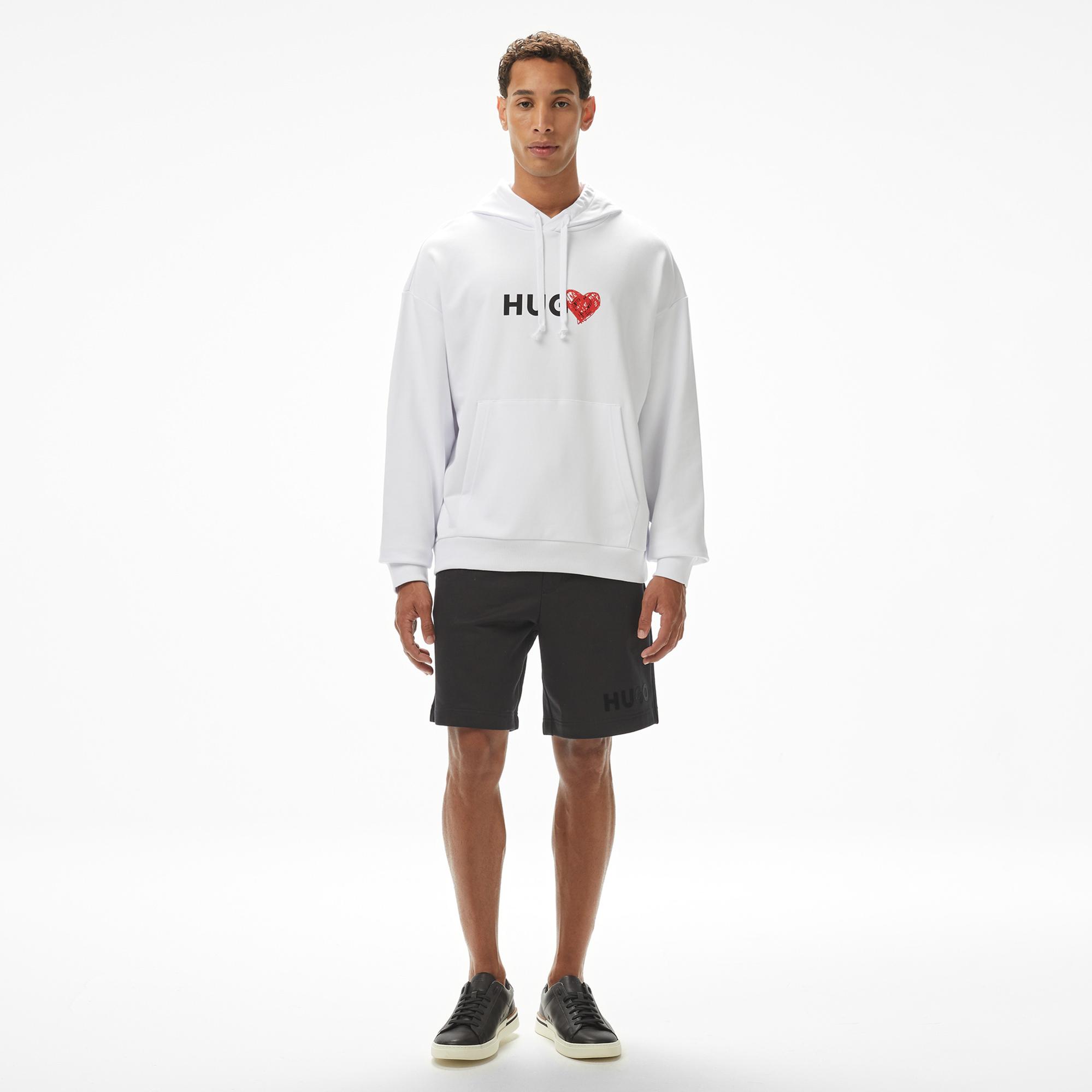 Hugo Dewgili Erkek Beyaz Sweatshirt