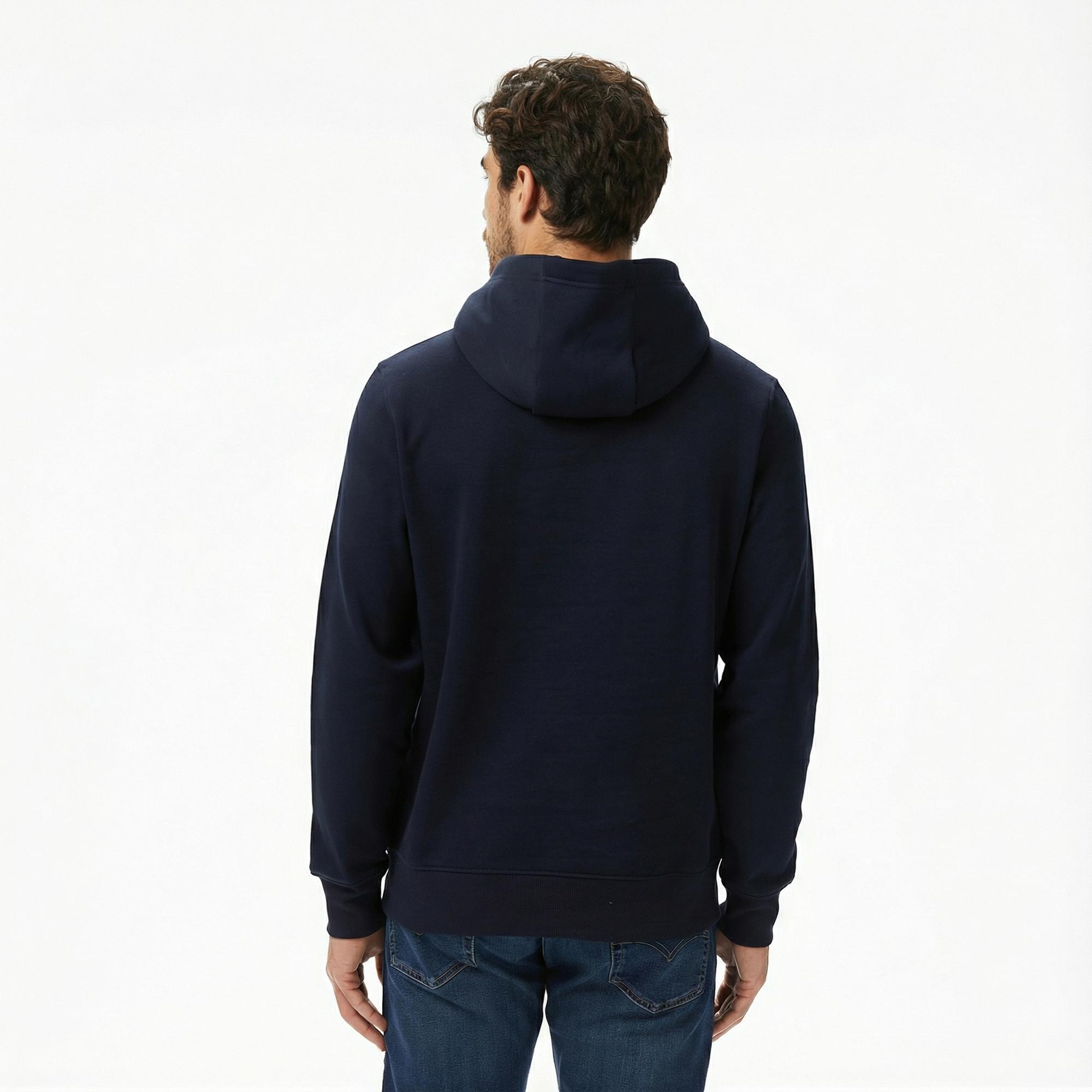 Tommy Hilfiger Oval Graphic Erkek Lacivert Hoodie