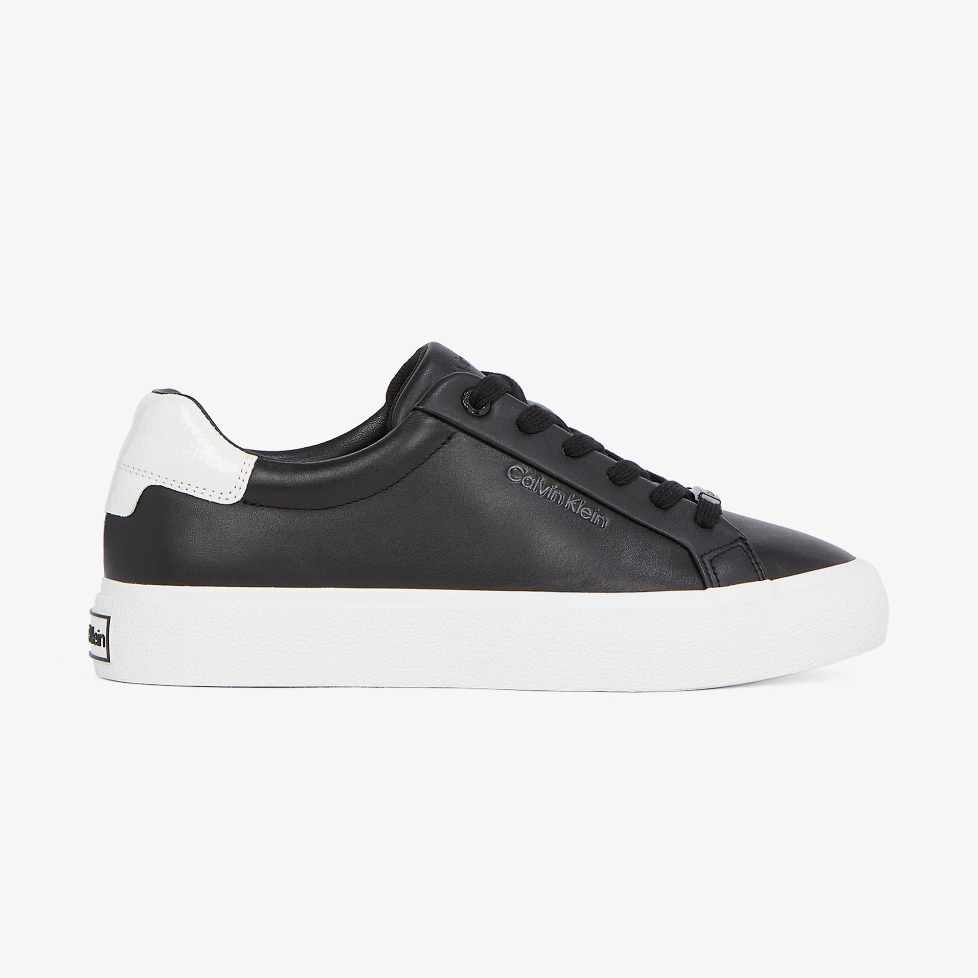 Calvin Klein Lace Up Texture Kadın Siyah Sneaker
