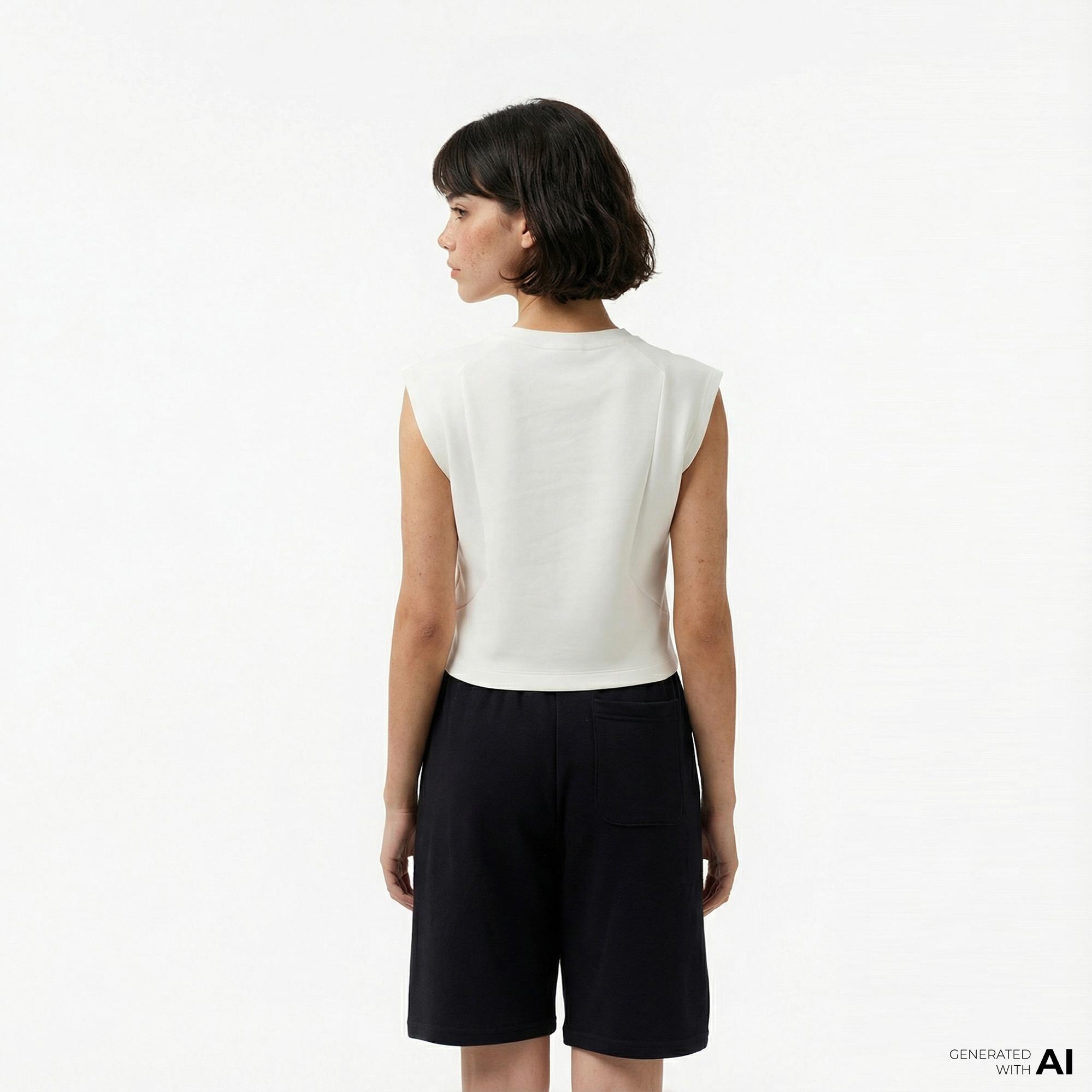 Converse Star Chevron Baskılı Kadın Beyaz T-Shirt