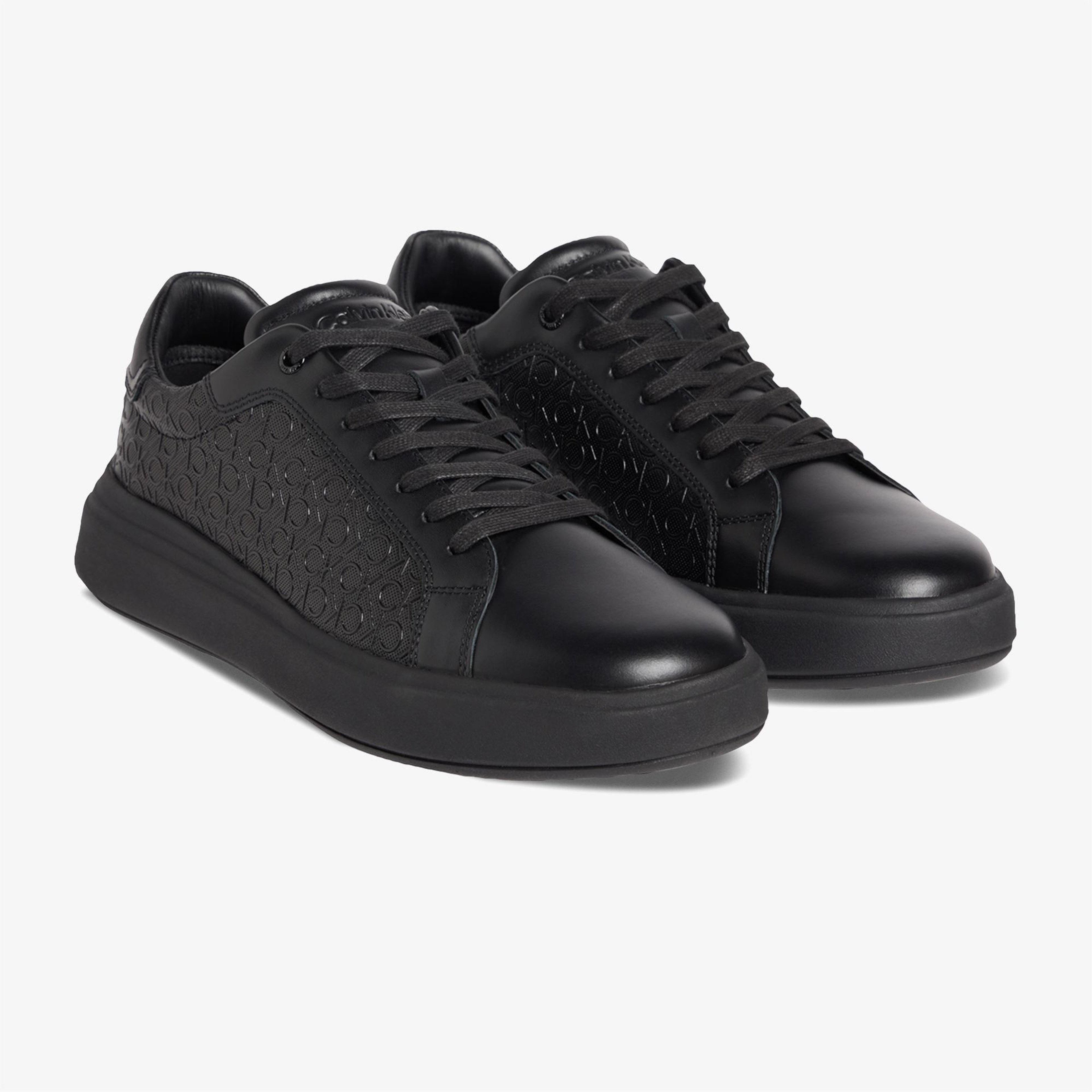 Calvin Klein Chunky Low Top Lace Up Mono Erkek Siyah Sneaker