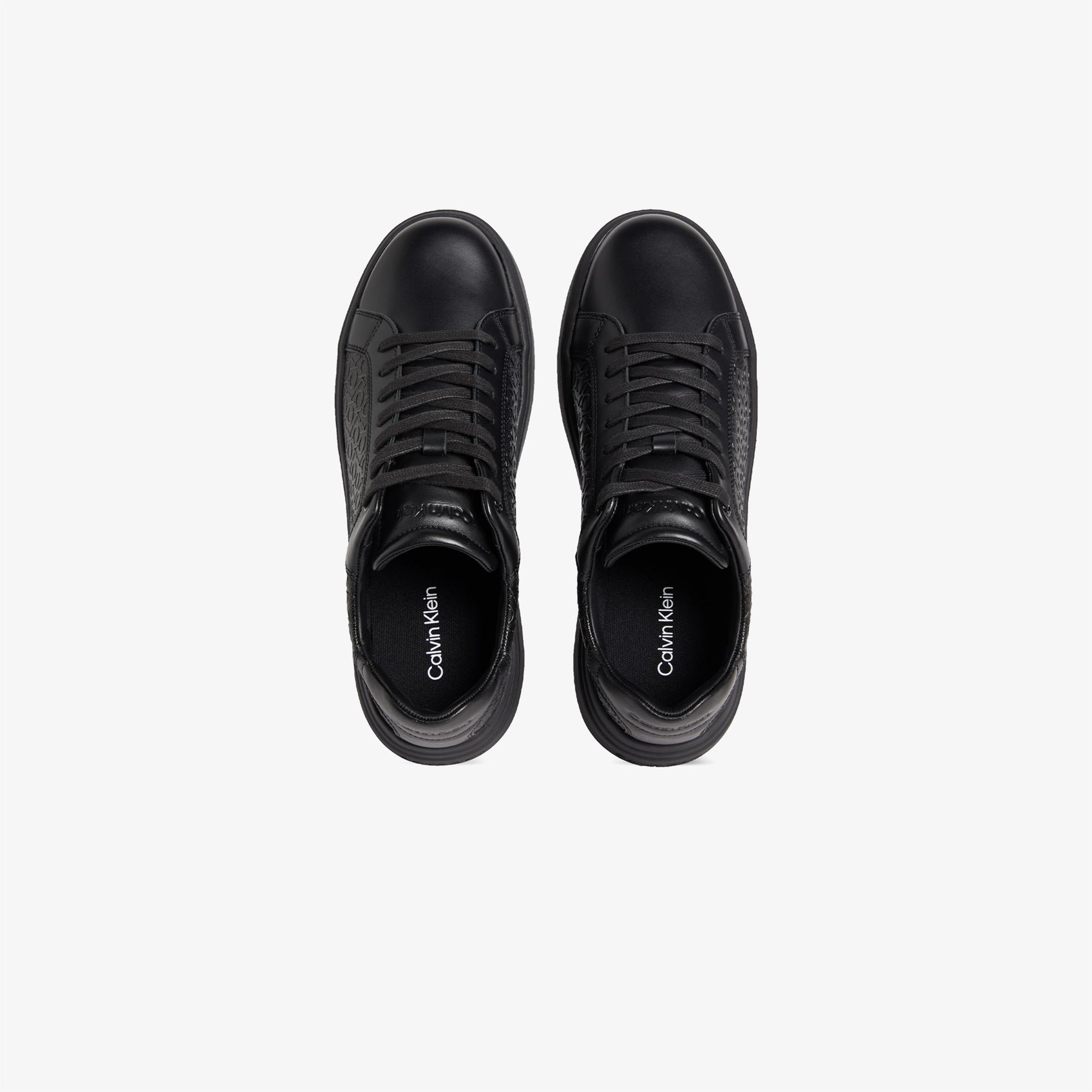 Calvin Klein Chunky Low Top Lace Up Mono Erkek Siyah Sneaker