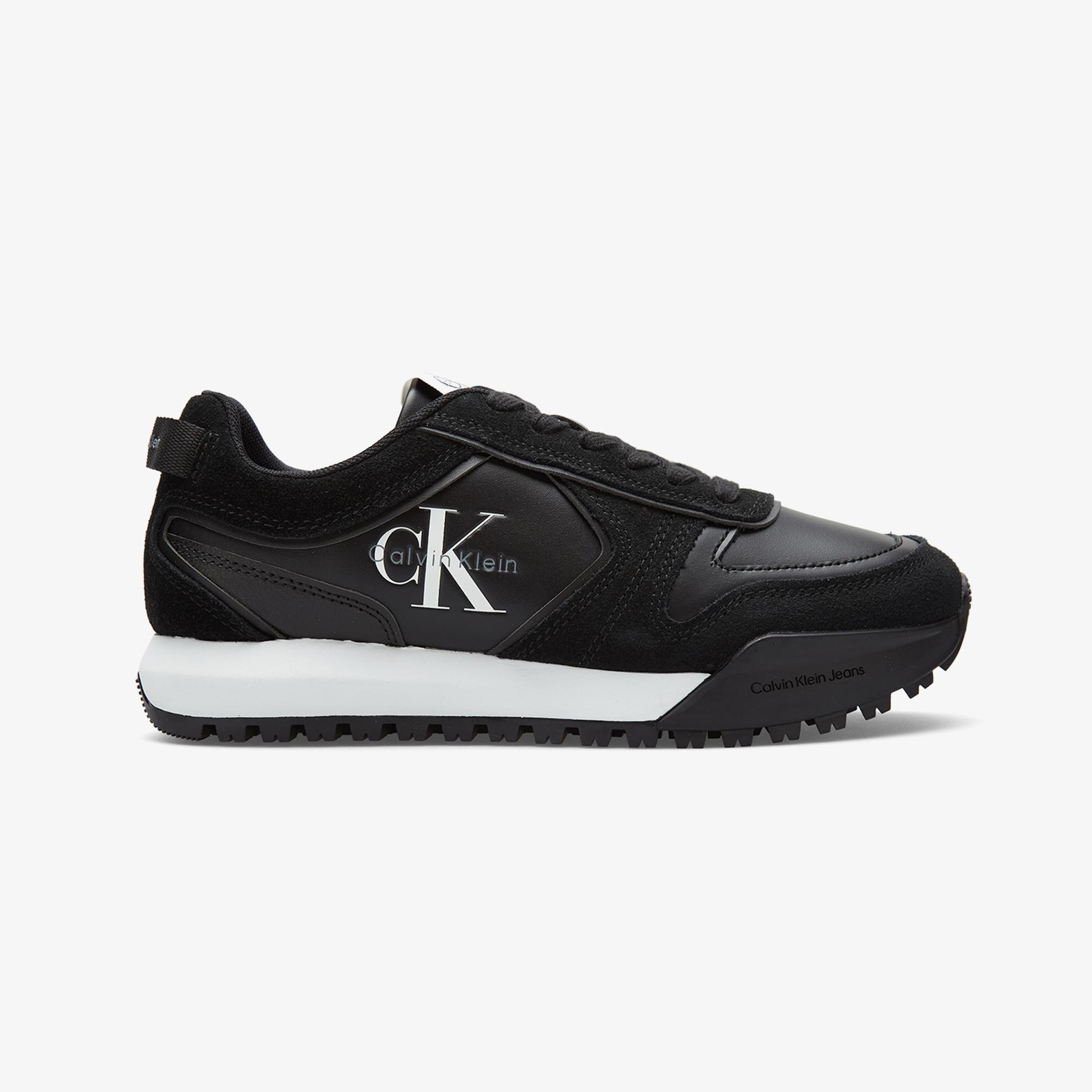 Calvin Klein Toothy Runner Lace Up Mix Kadın Siyah Sneaker
