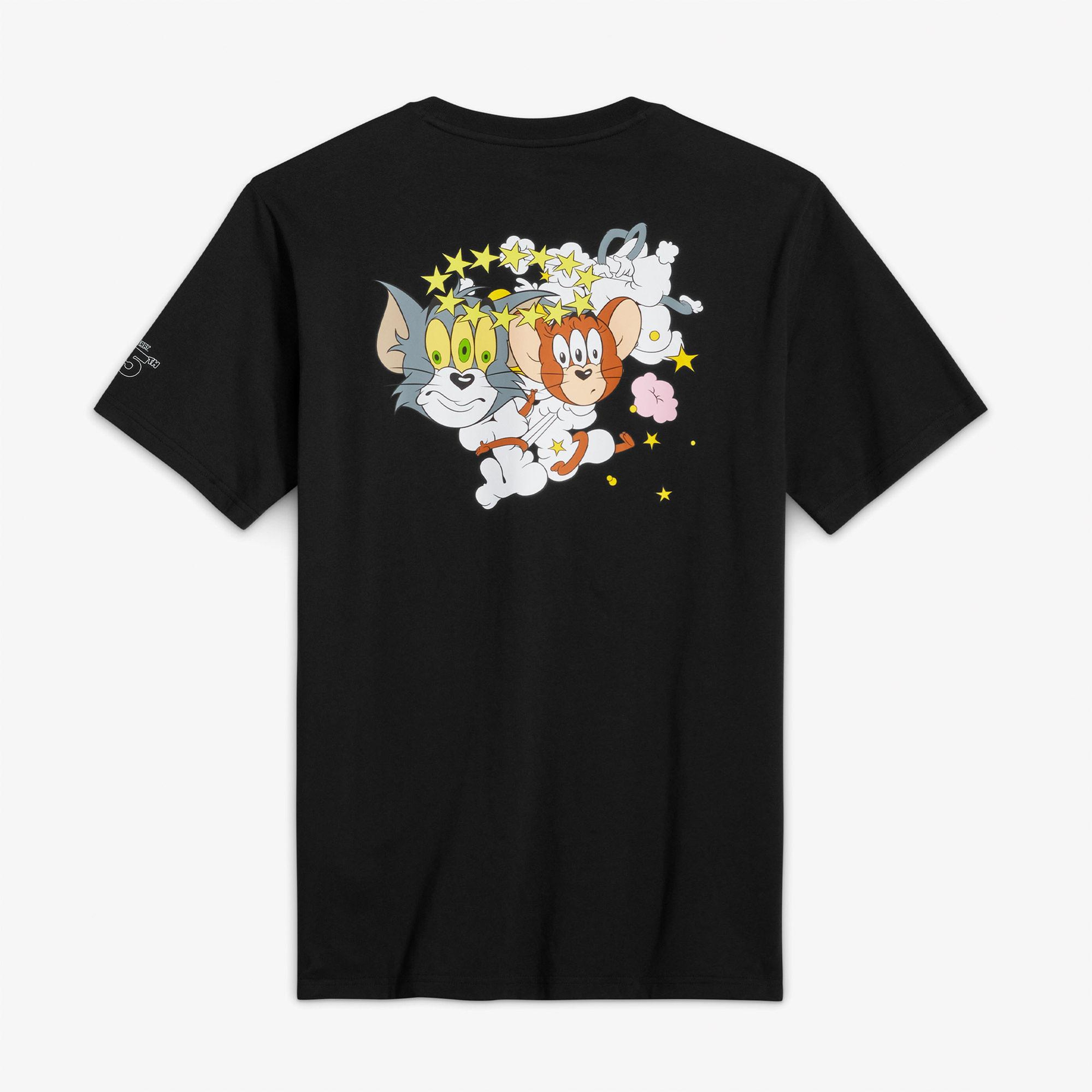 Converse X Tom & Jerry Unisex Siyah T-Shirt