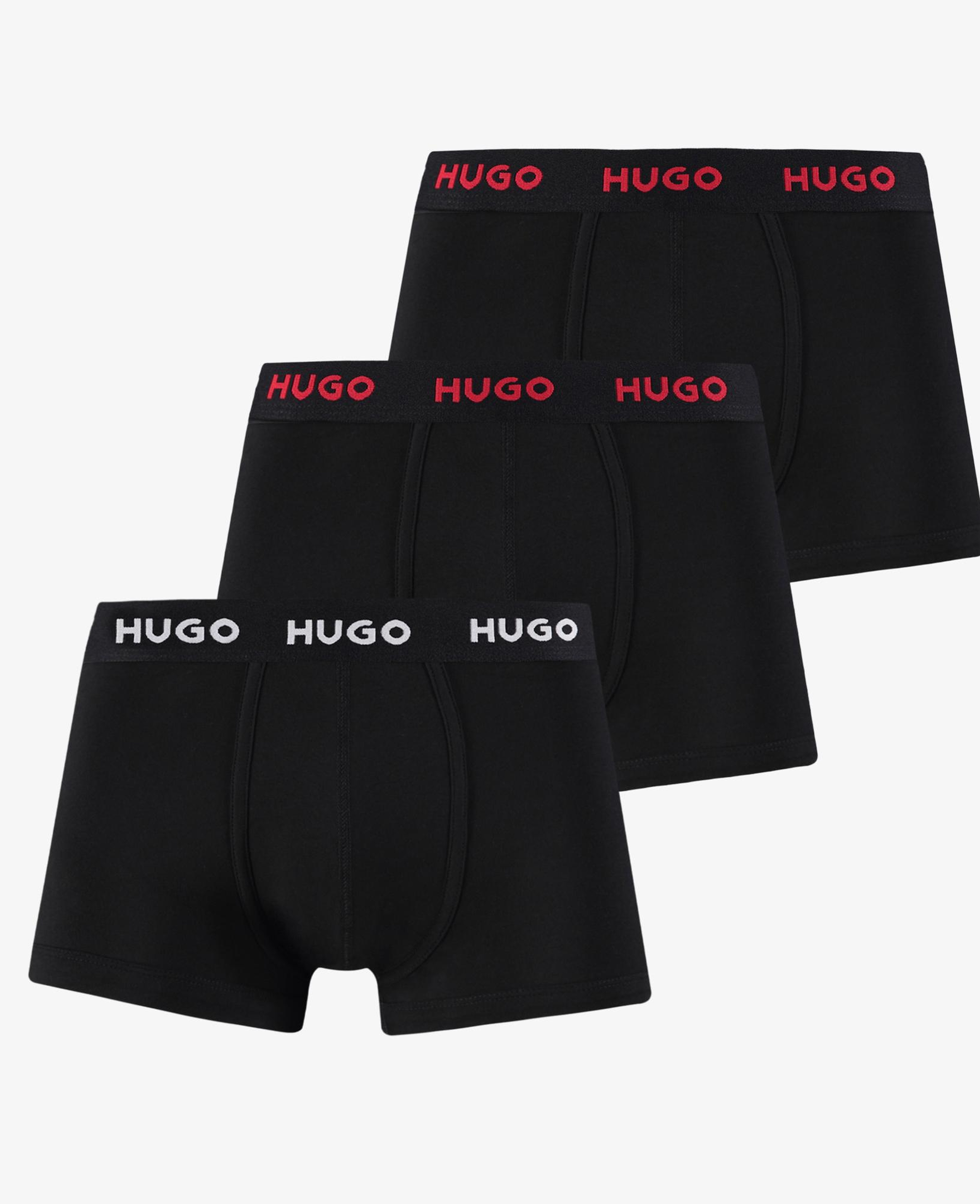 Hugo 3'lü Trunk   Erkek Siyah Boxer